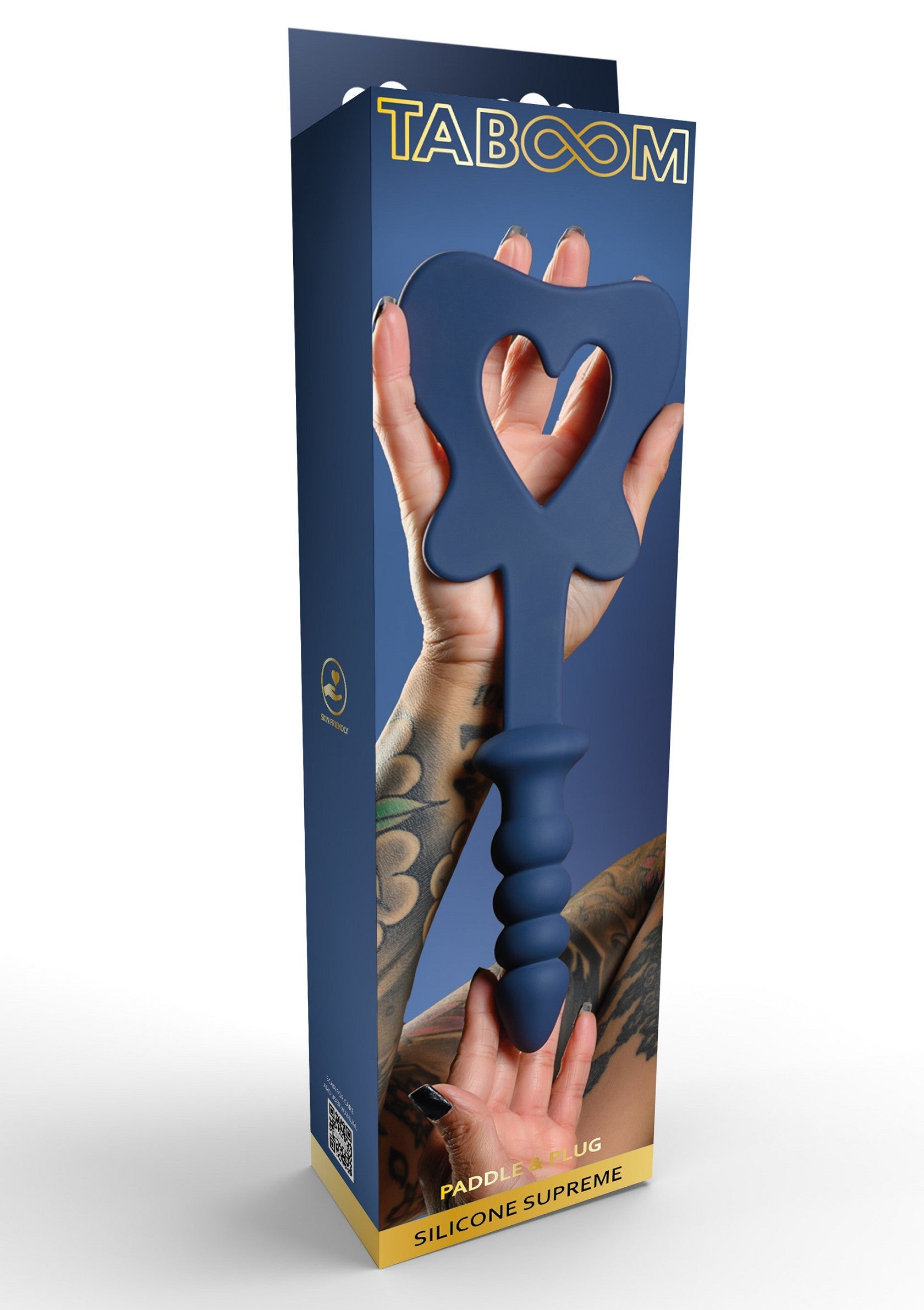 Espátula y tapón de silicona azul