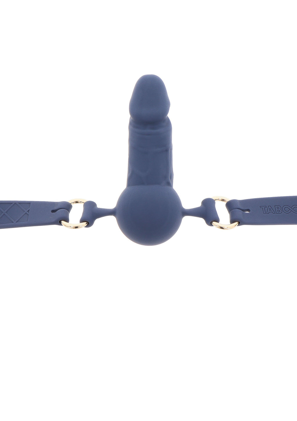 Mordaza de bola de silicona para pene azul