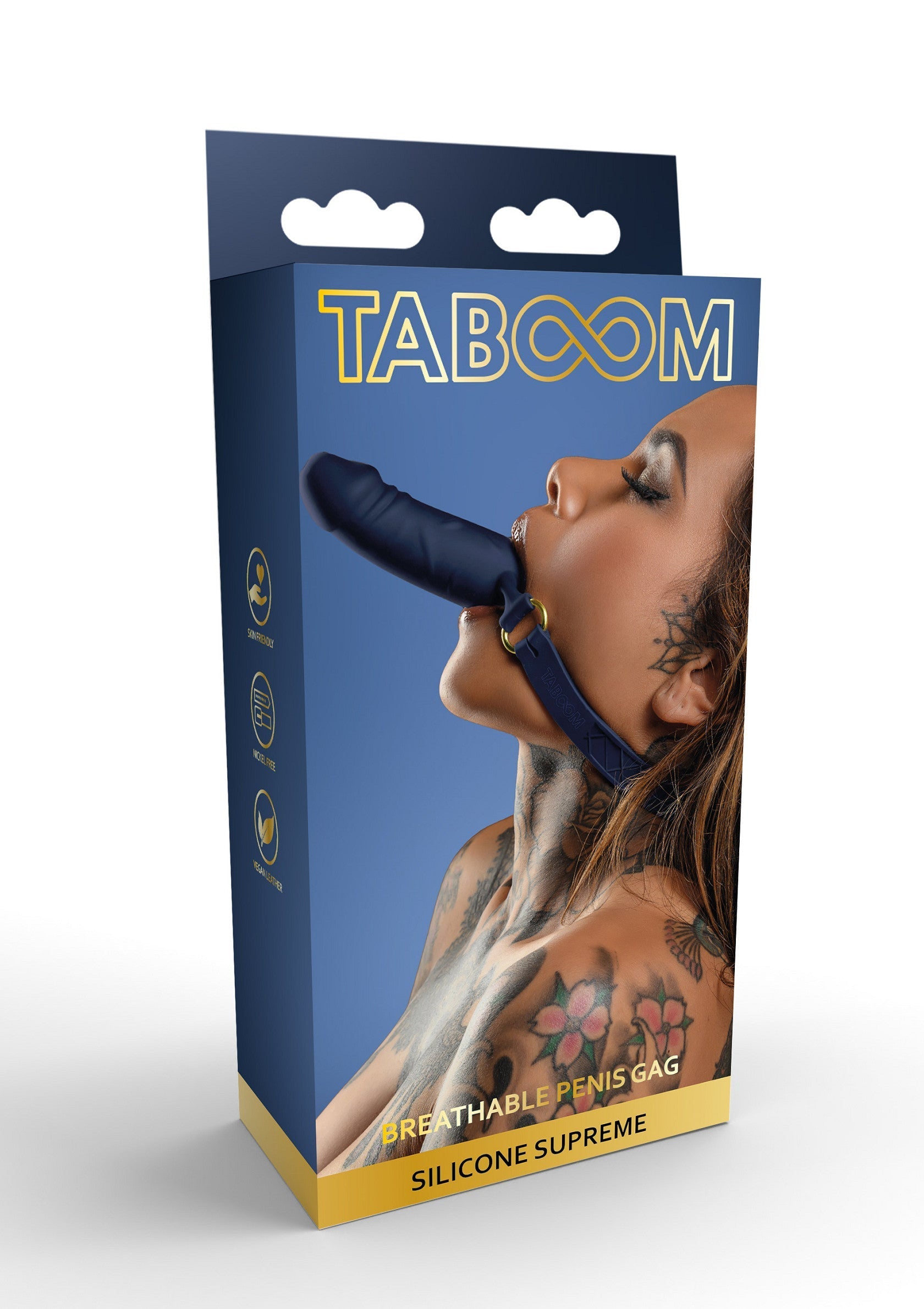Boquilla para pene transpirable de silicona azul