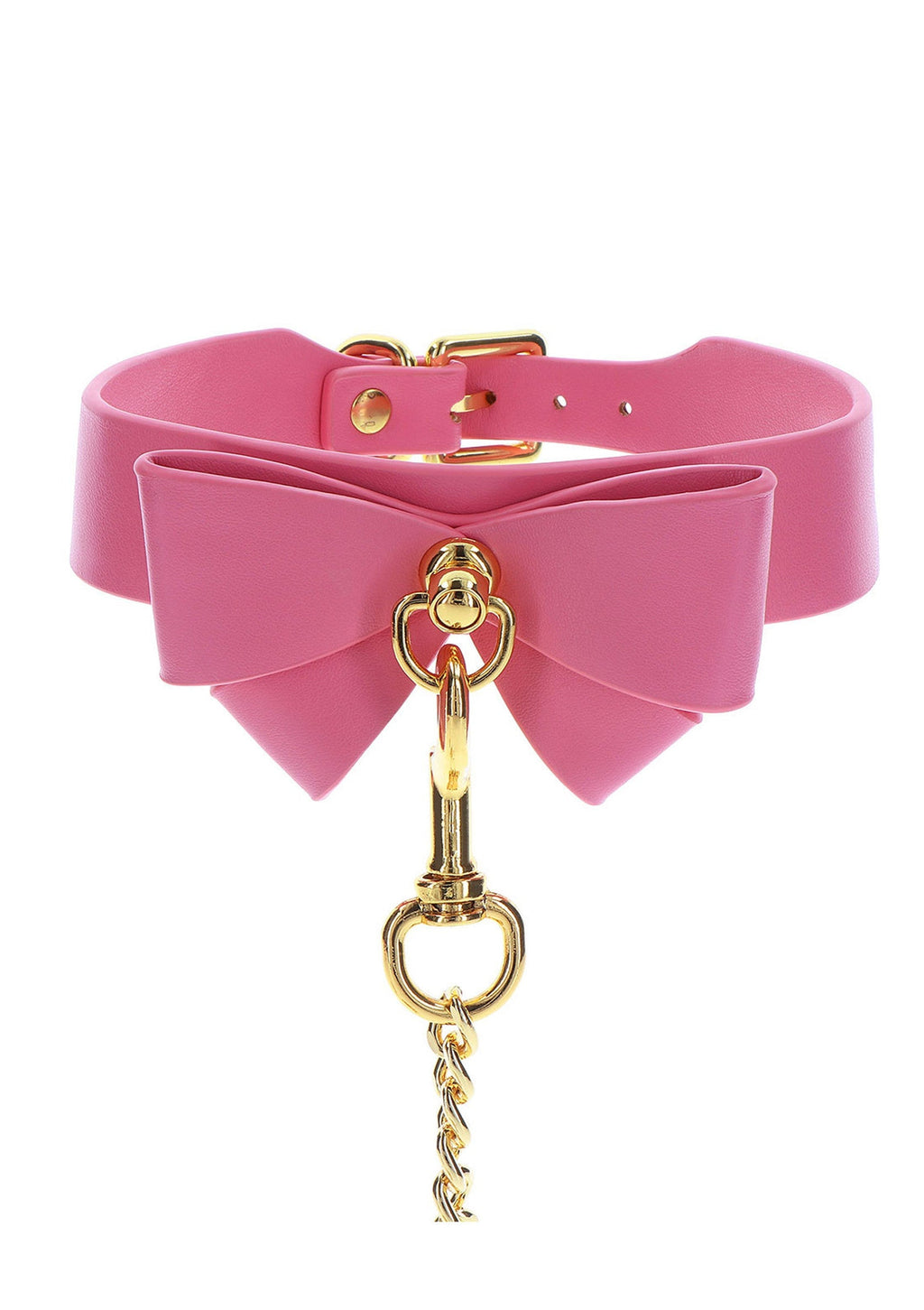 Collar y correa rosas