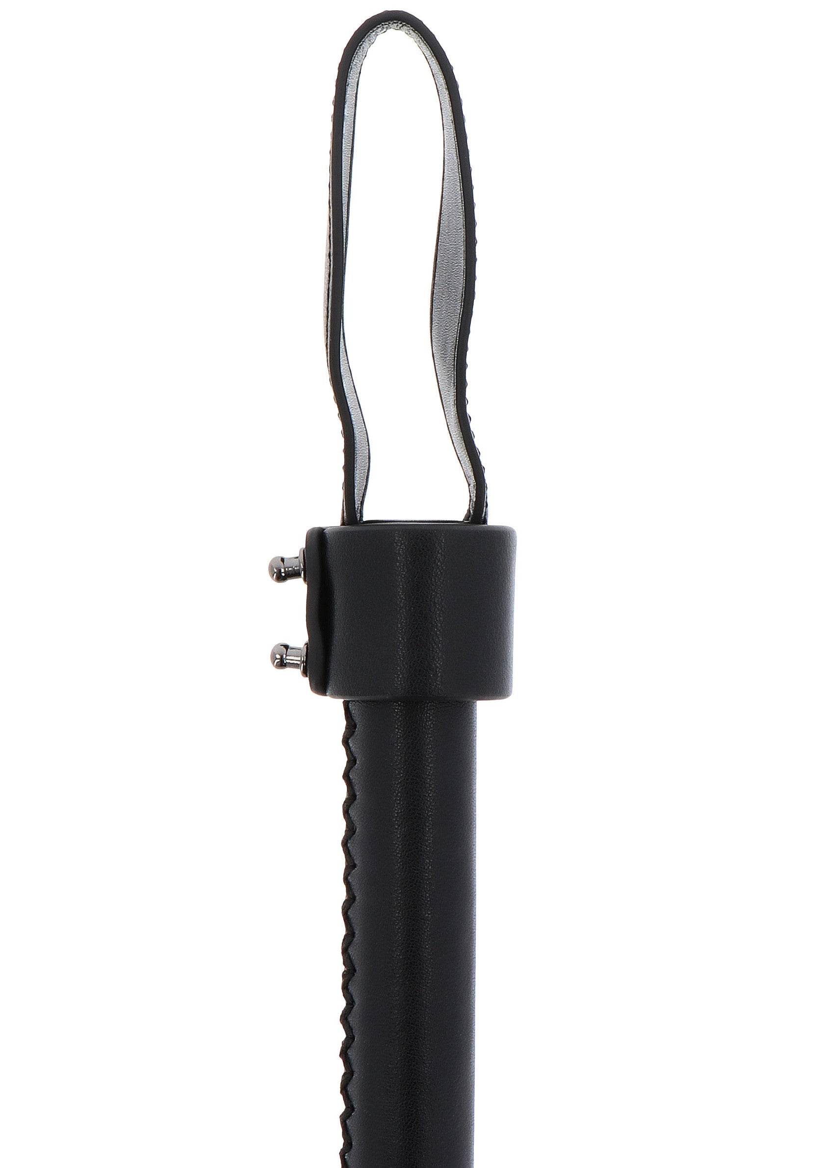 Látigo de cadena de cuero genuino negro