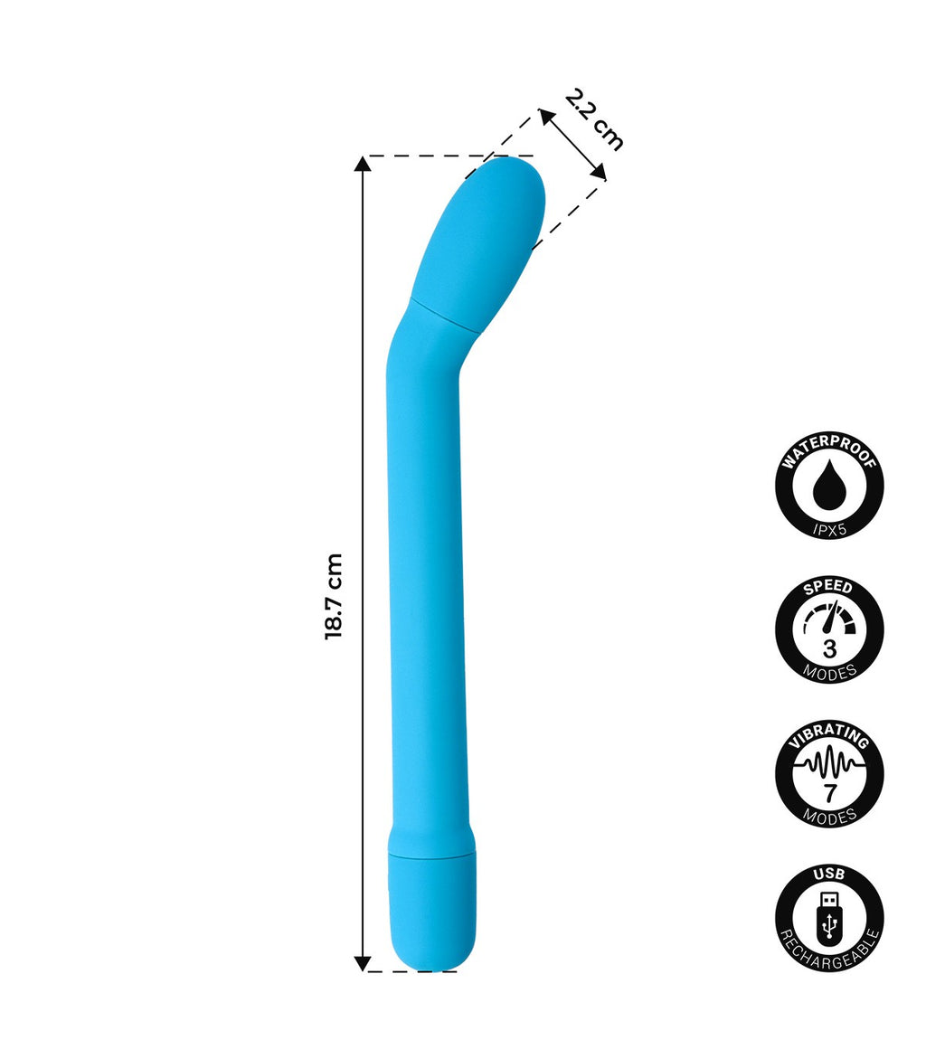 VIBRADOR PUNTO G CARESS AZUL