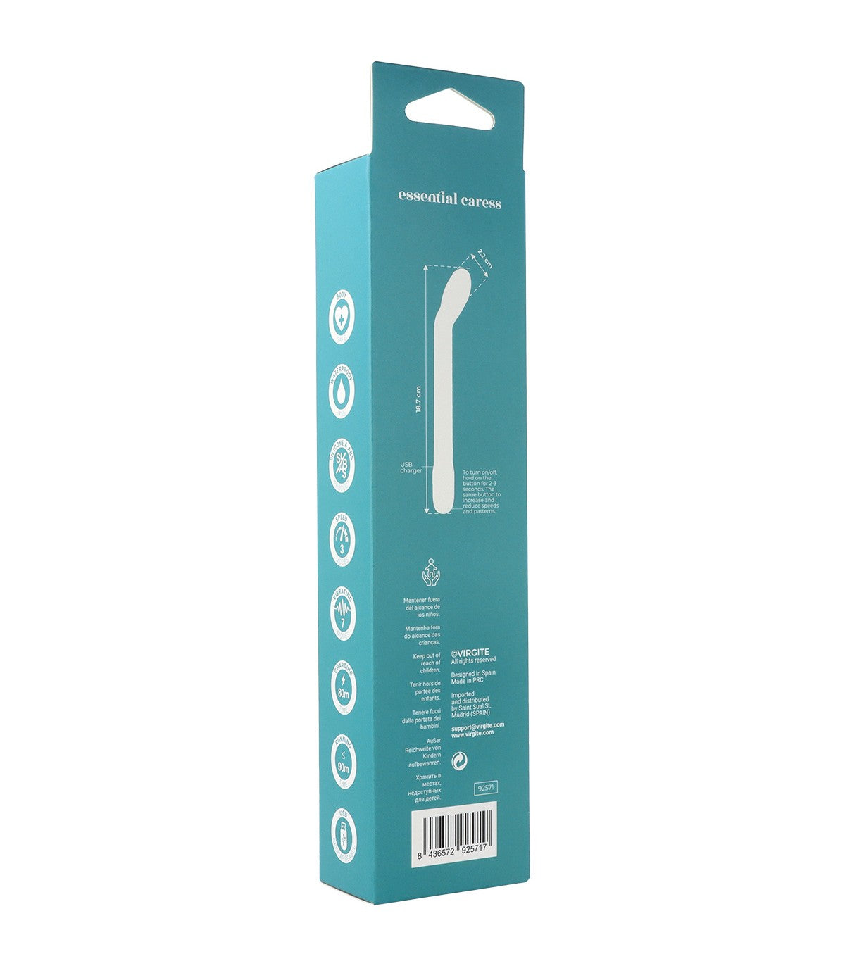 VIBRADOR PUNTO G CARESS AZUL