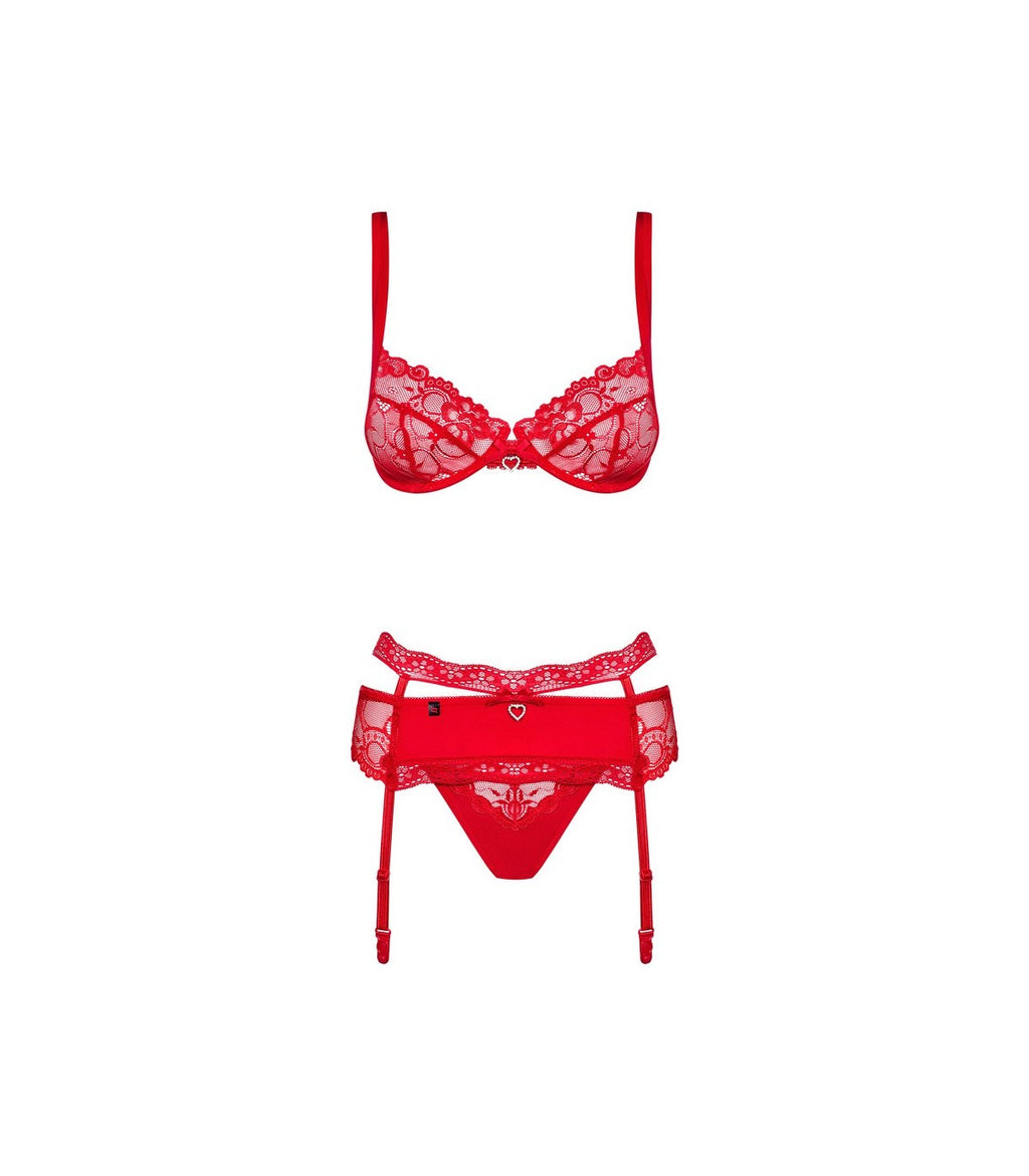 HEARTINA SET 3 PIEZAS ROJO S/M