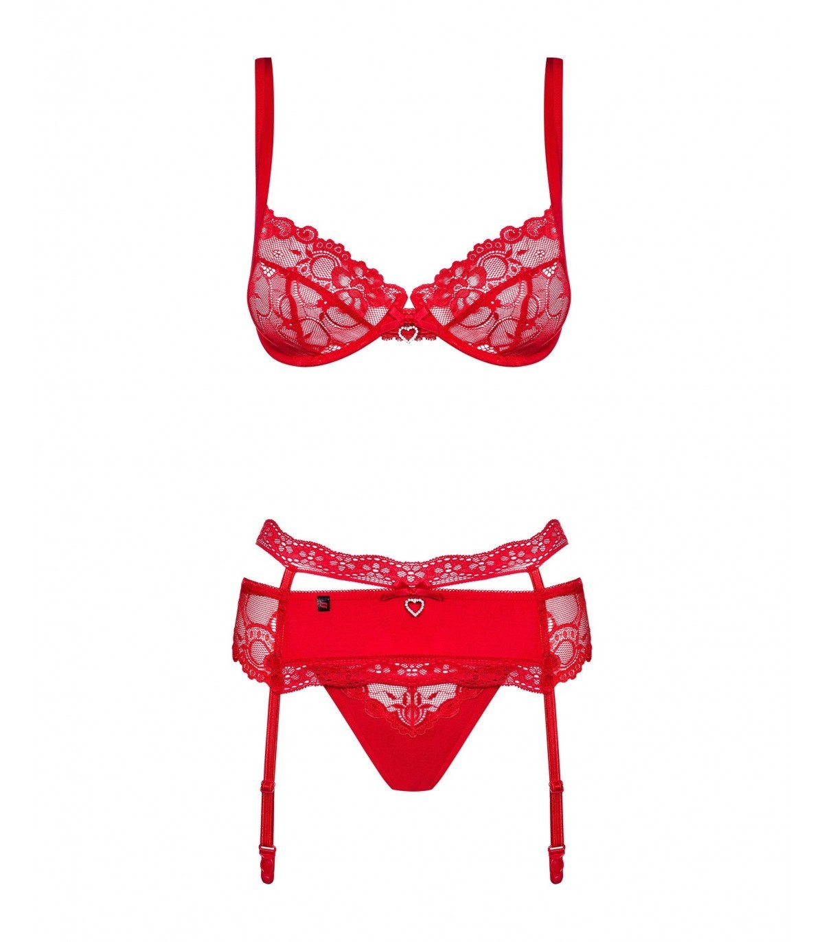 HEARTINA SET 3 PIEZAS ROJO S/M