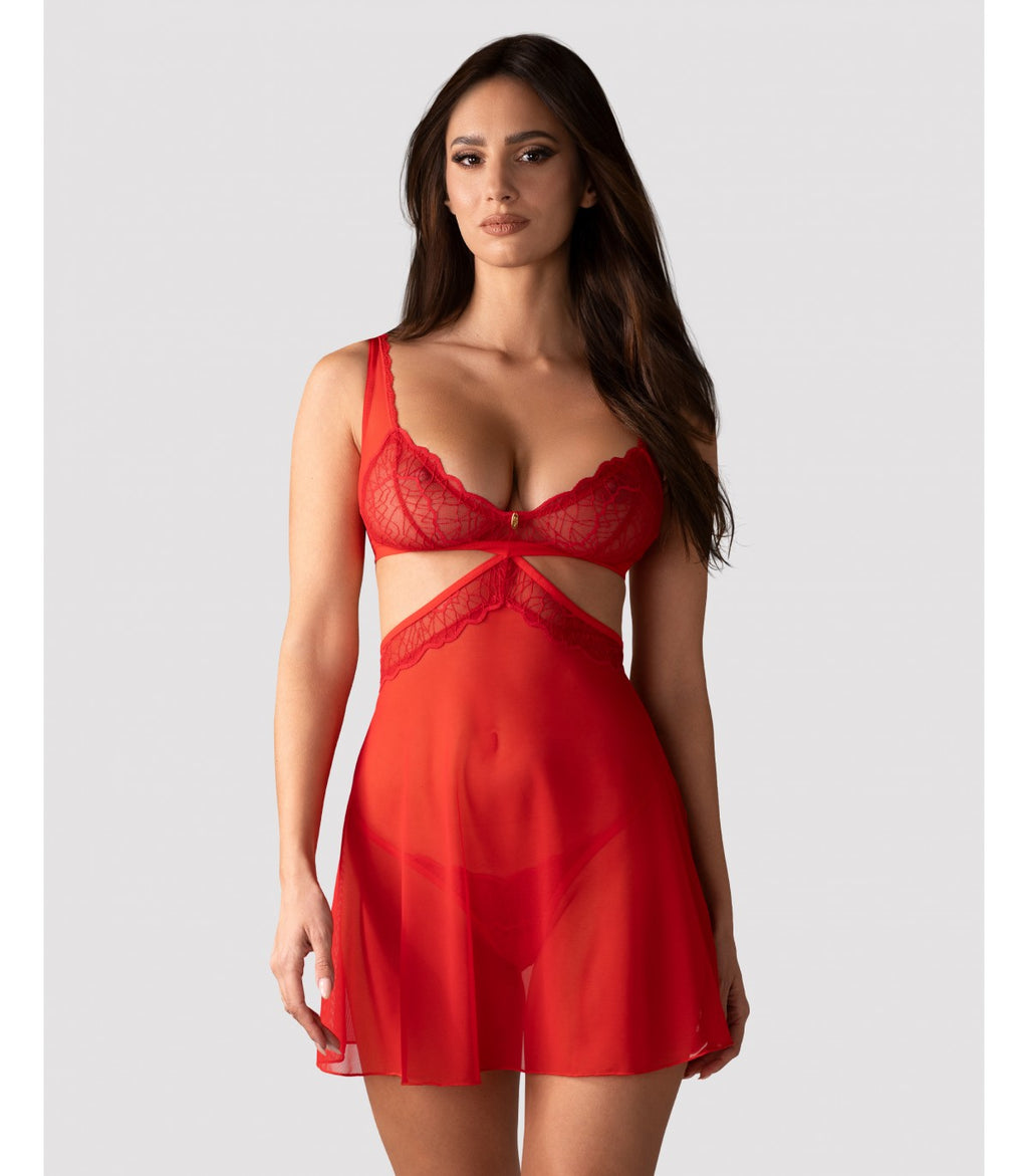 BABYDOLL Y TANGA CÚPIDO DESEO G/XL