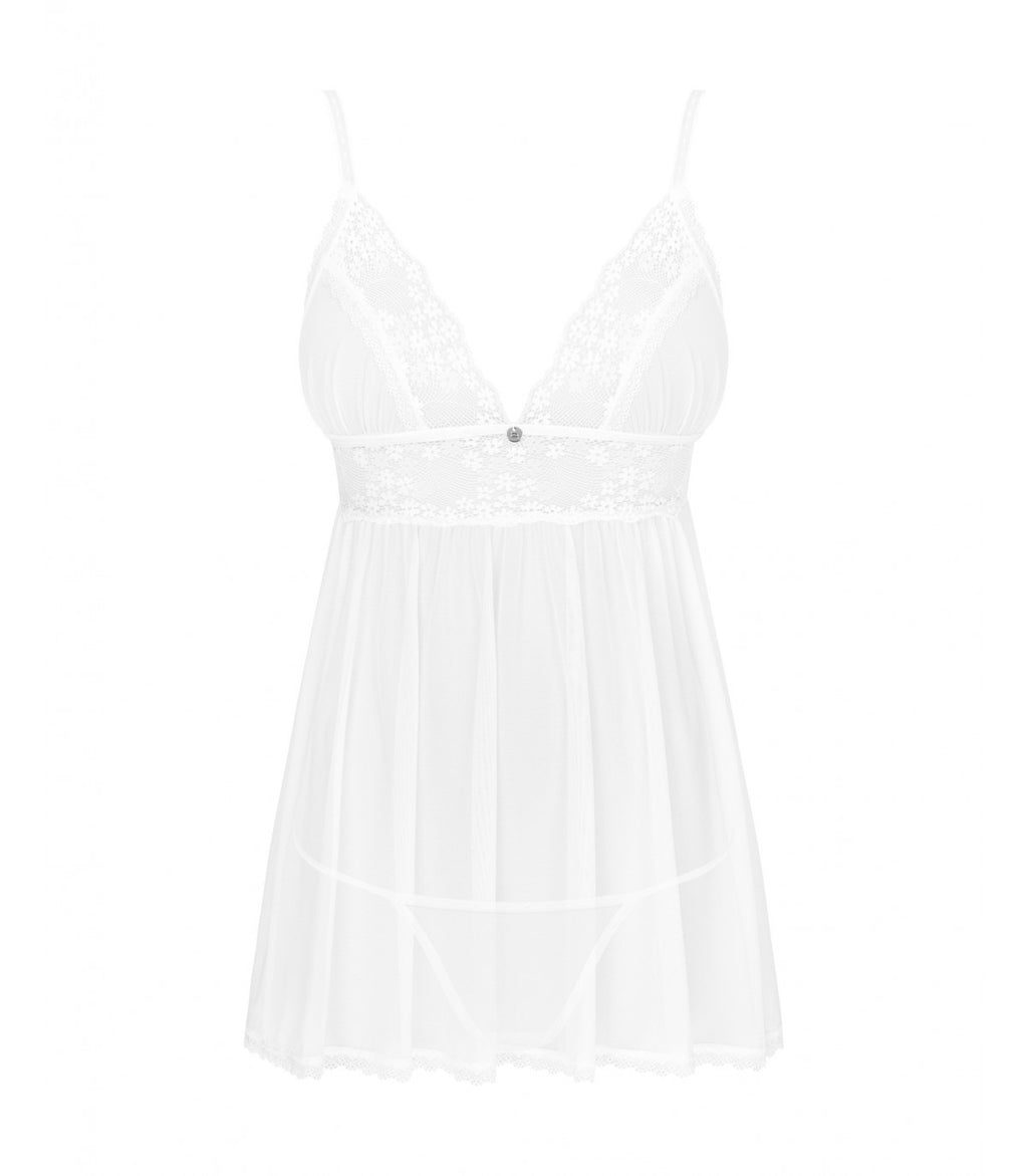 BABYDOLL Y TANGA CELESTE M/L