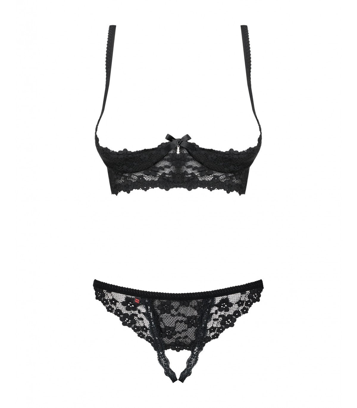 CONJUNTO LETICA 2 PIEZAS SIN COPA NEGRO L/XL