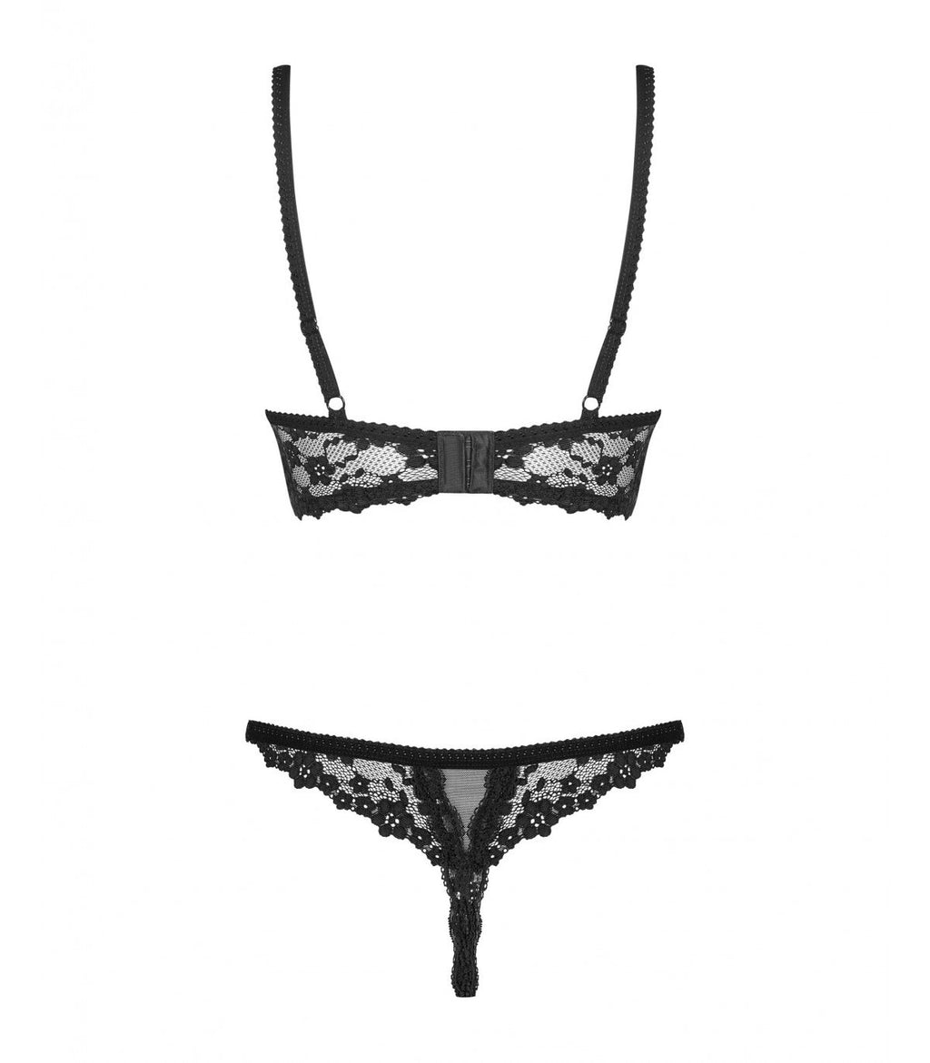 CONJUNTO LETICA 2 PIEZAS SIN COPA NEGRO L/XL