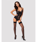 CORSETTE Y TANGA HEARTINA NEGRO S/M