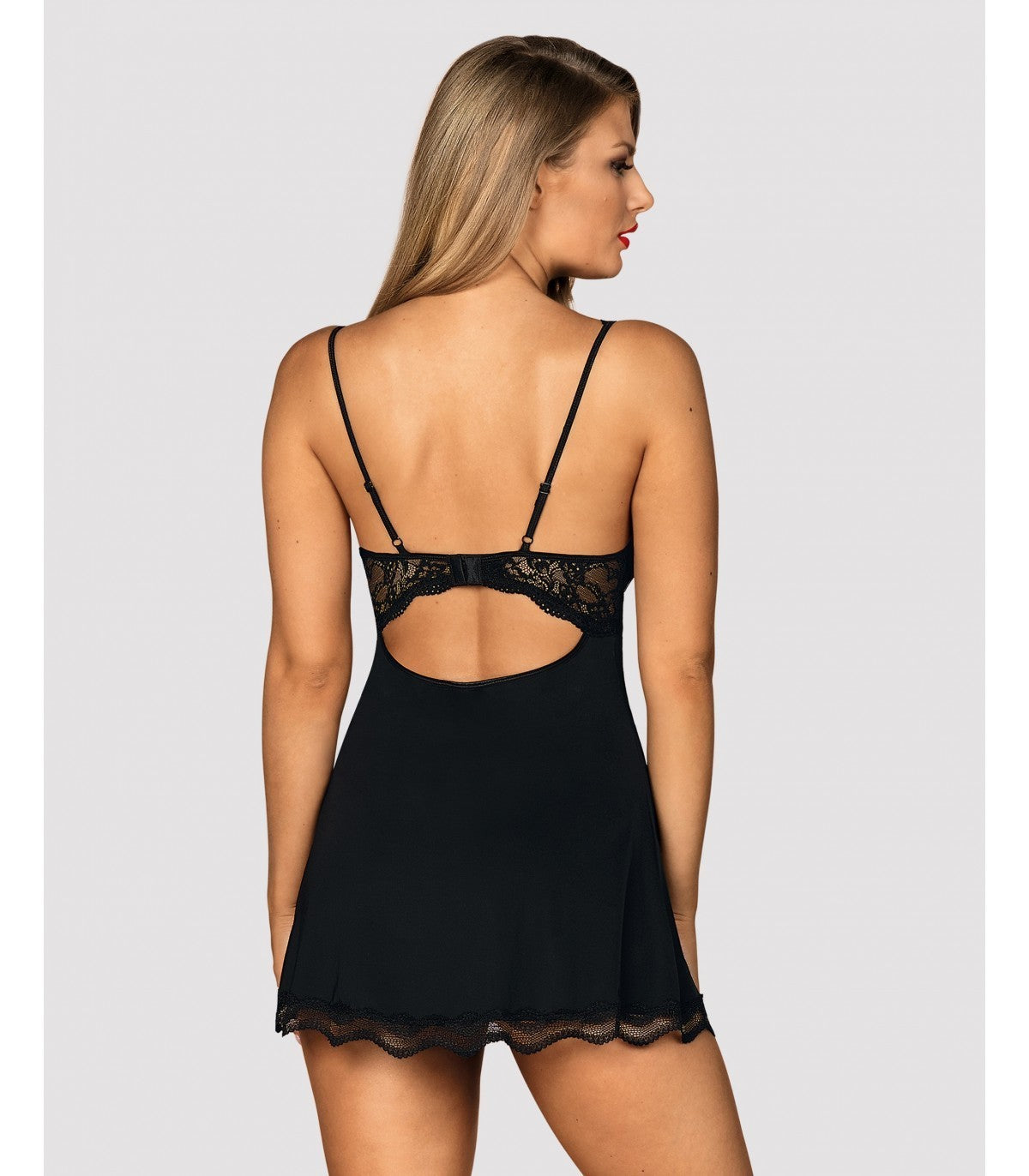 BABYDOLL Y TANGA LUVAE NEGRO L/XL