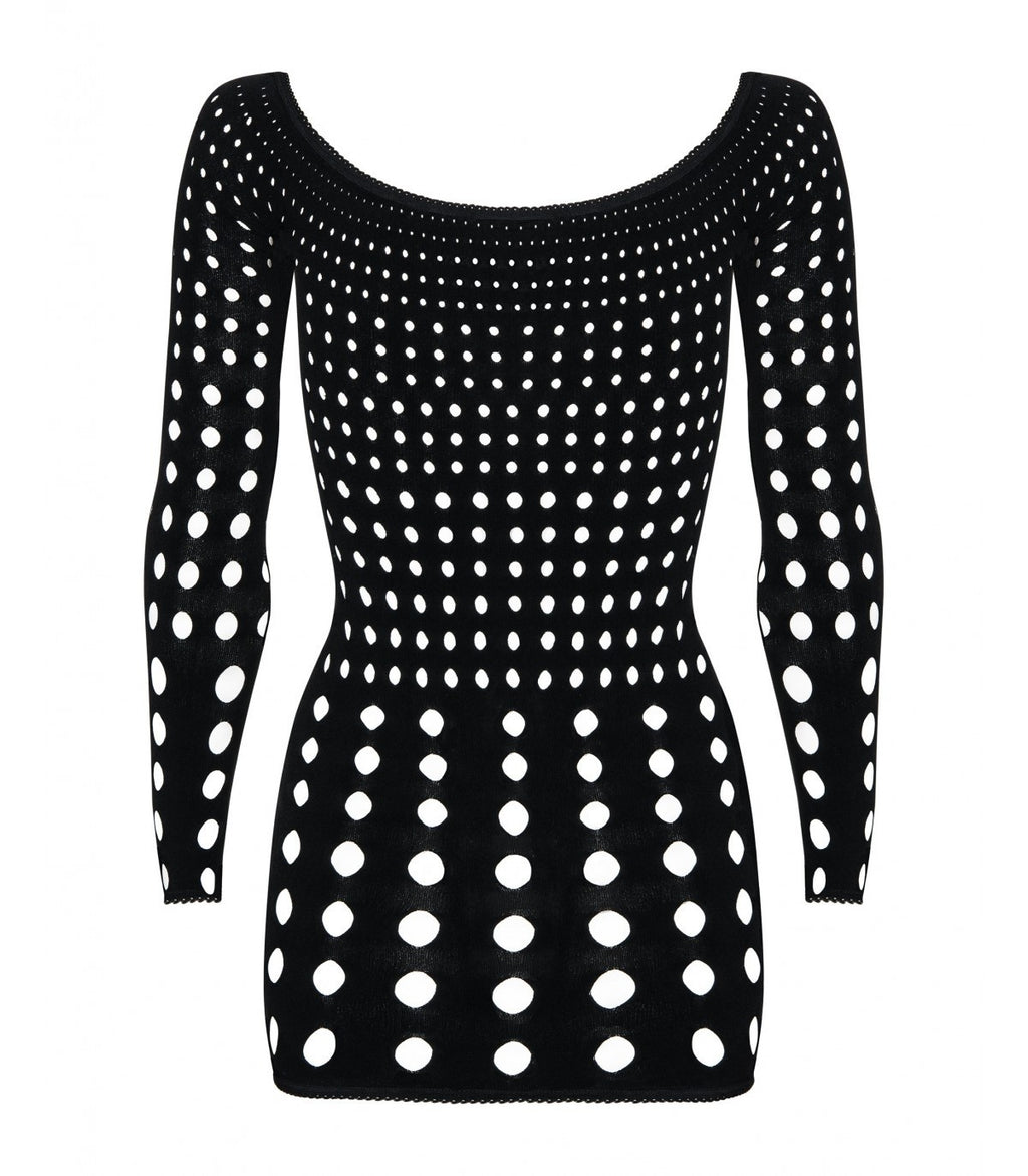 VESTIDO ROCKERO NEGRO S/M/L