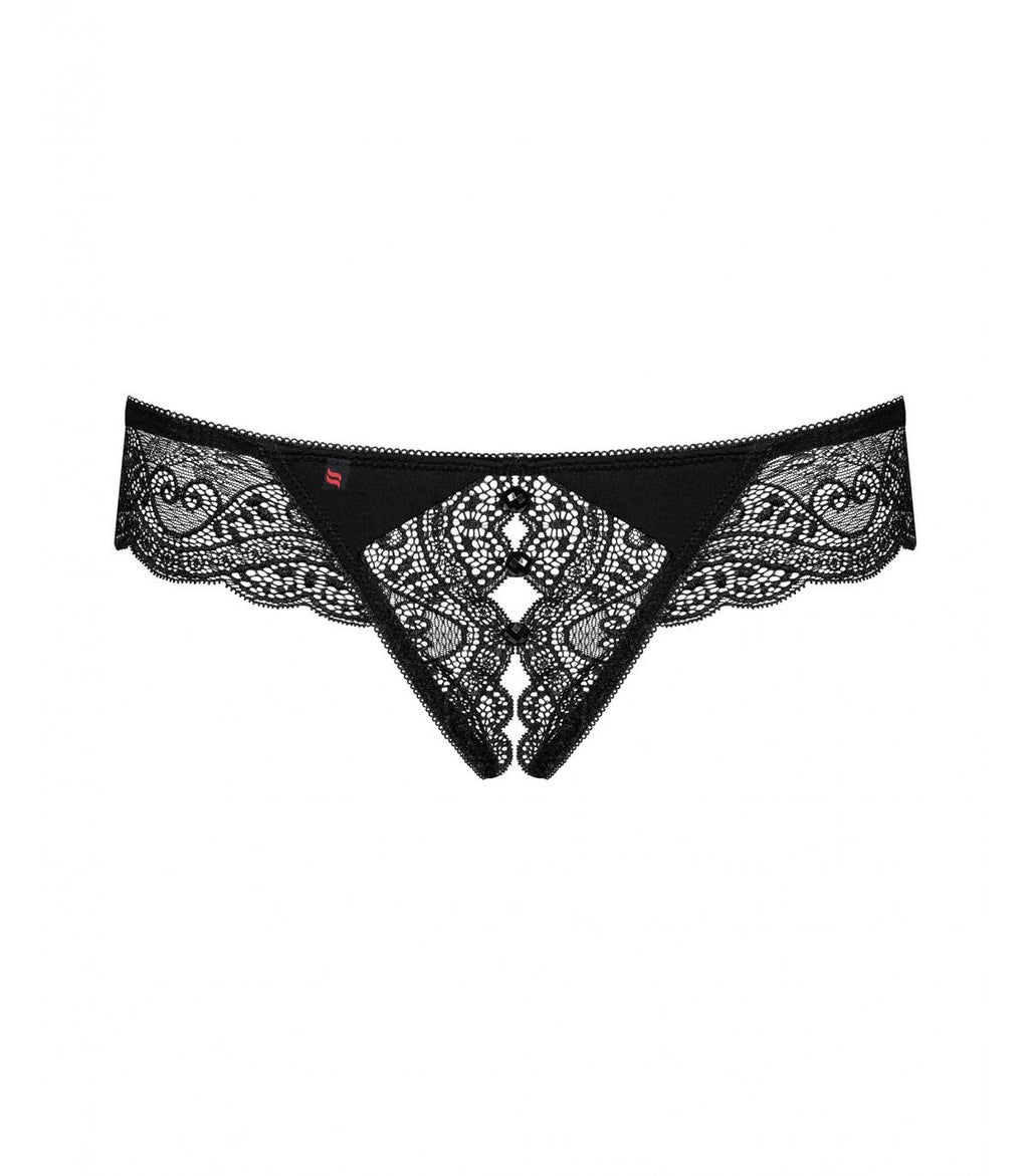 TANGA MIAMOR SIN ENTREPIERNA NEGRO L/XL