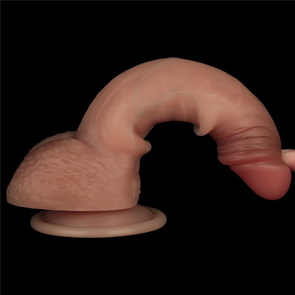 Dildo de silicona de doble capa Sliding Skin Pro de 7,5 pulgadas