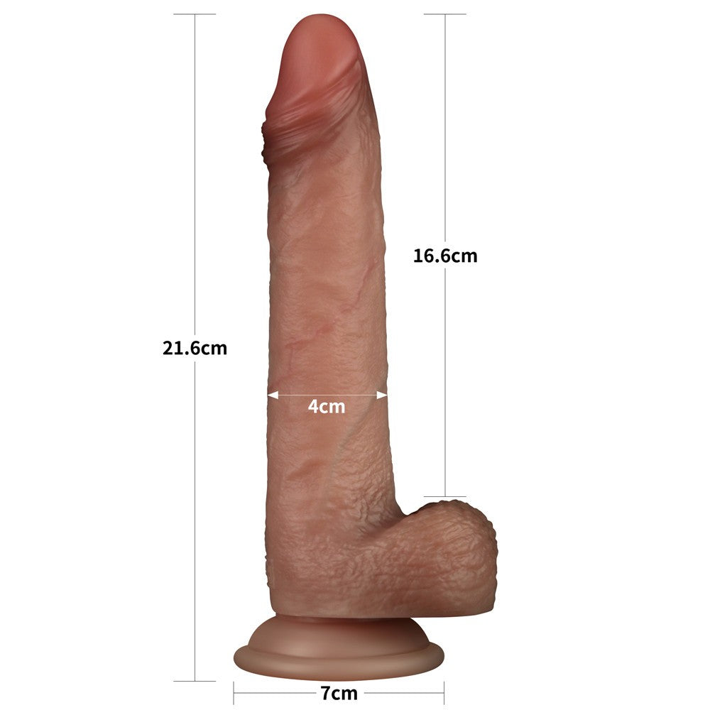 Dildo de silicona de doble capa Sliding Skin Pro de 8,5'' II