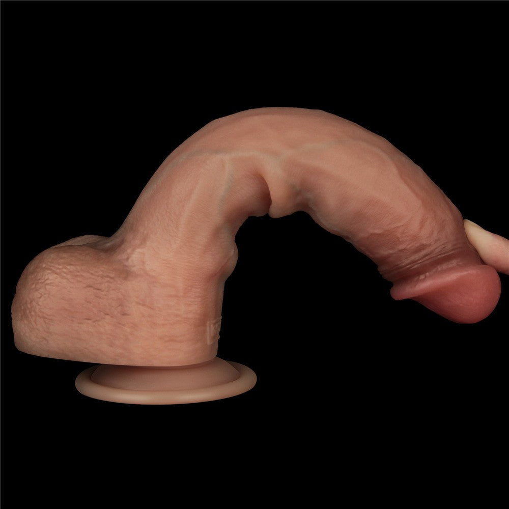 Dildo de silicona de doble capa Sliding Skin Pro de 9''