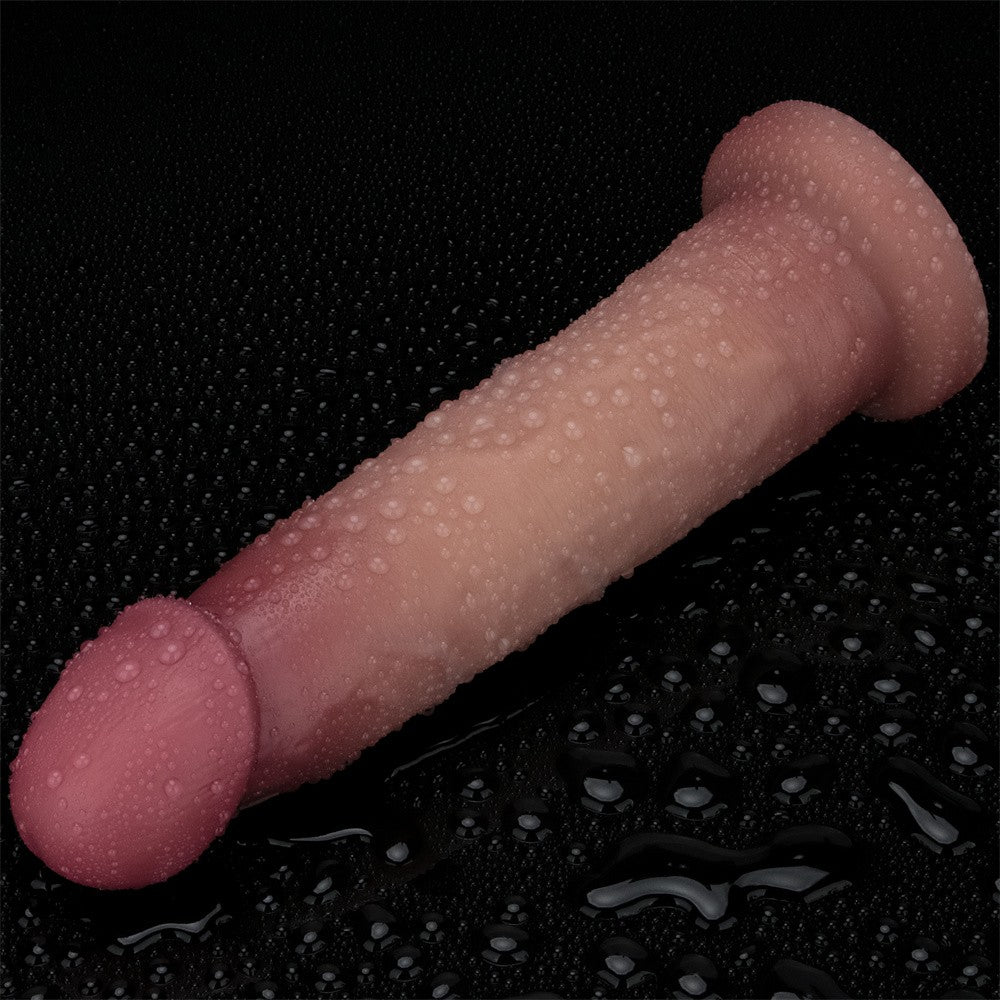 Dildo de silicona de doble capa Sliding Skin Pro II de 9 pulgadas