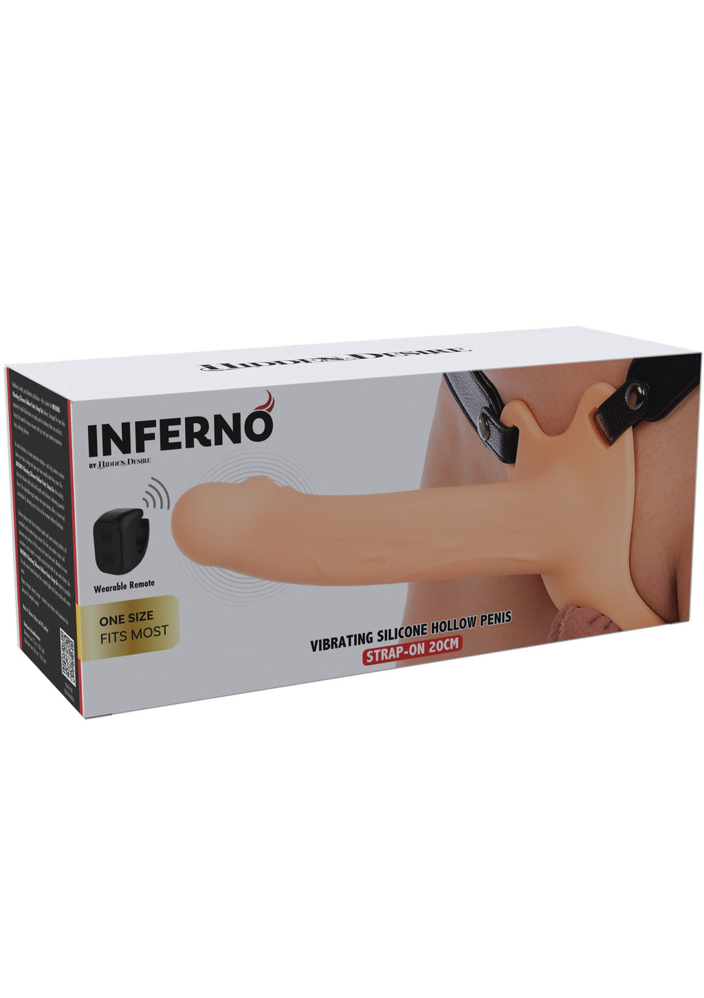 Strapon vibrador con forma de pene hueco de silicona, 20 cm, piel