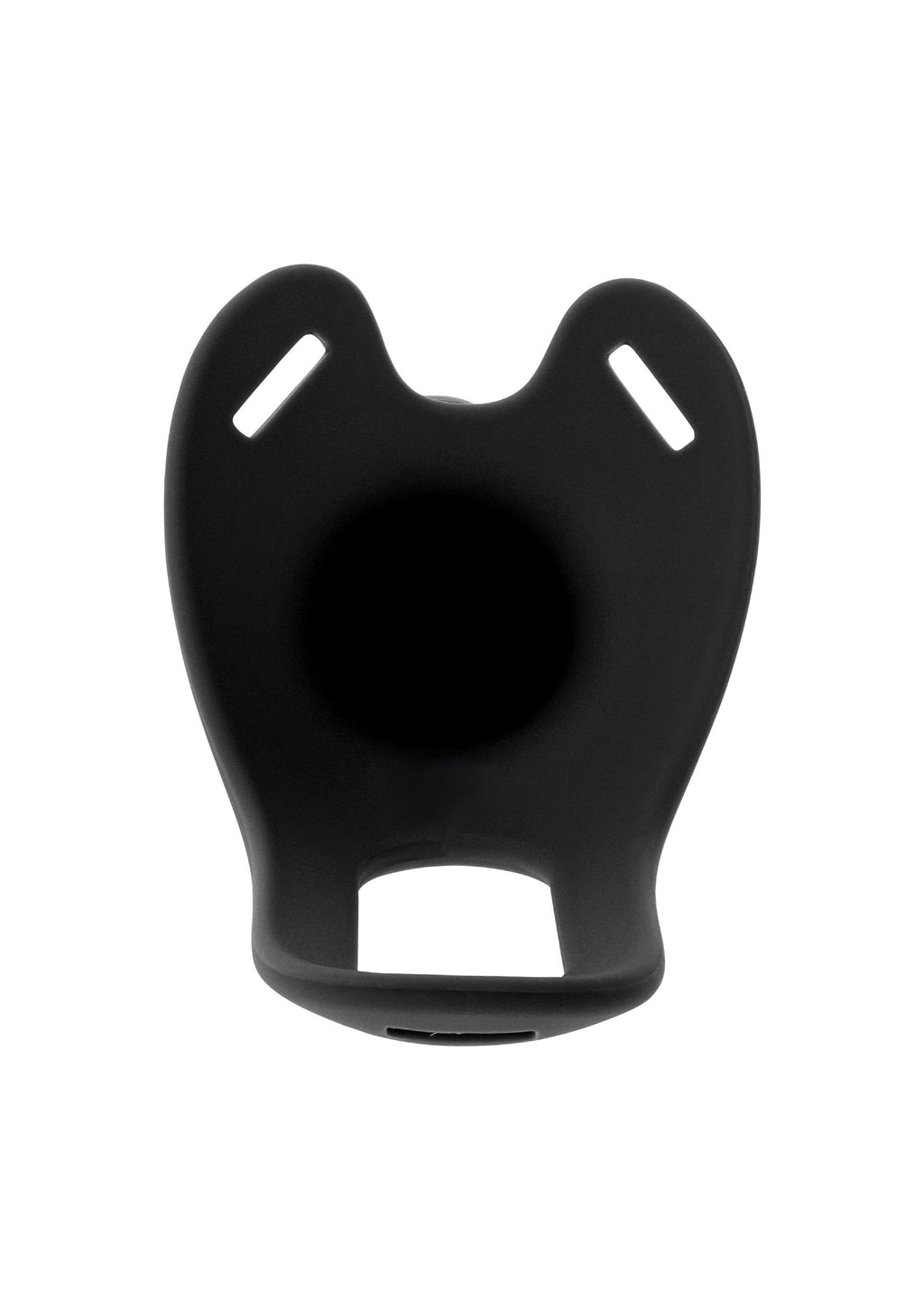 Arnés vibrador con forma de pene hueco de silicona, 20 cm, negro