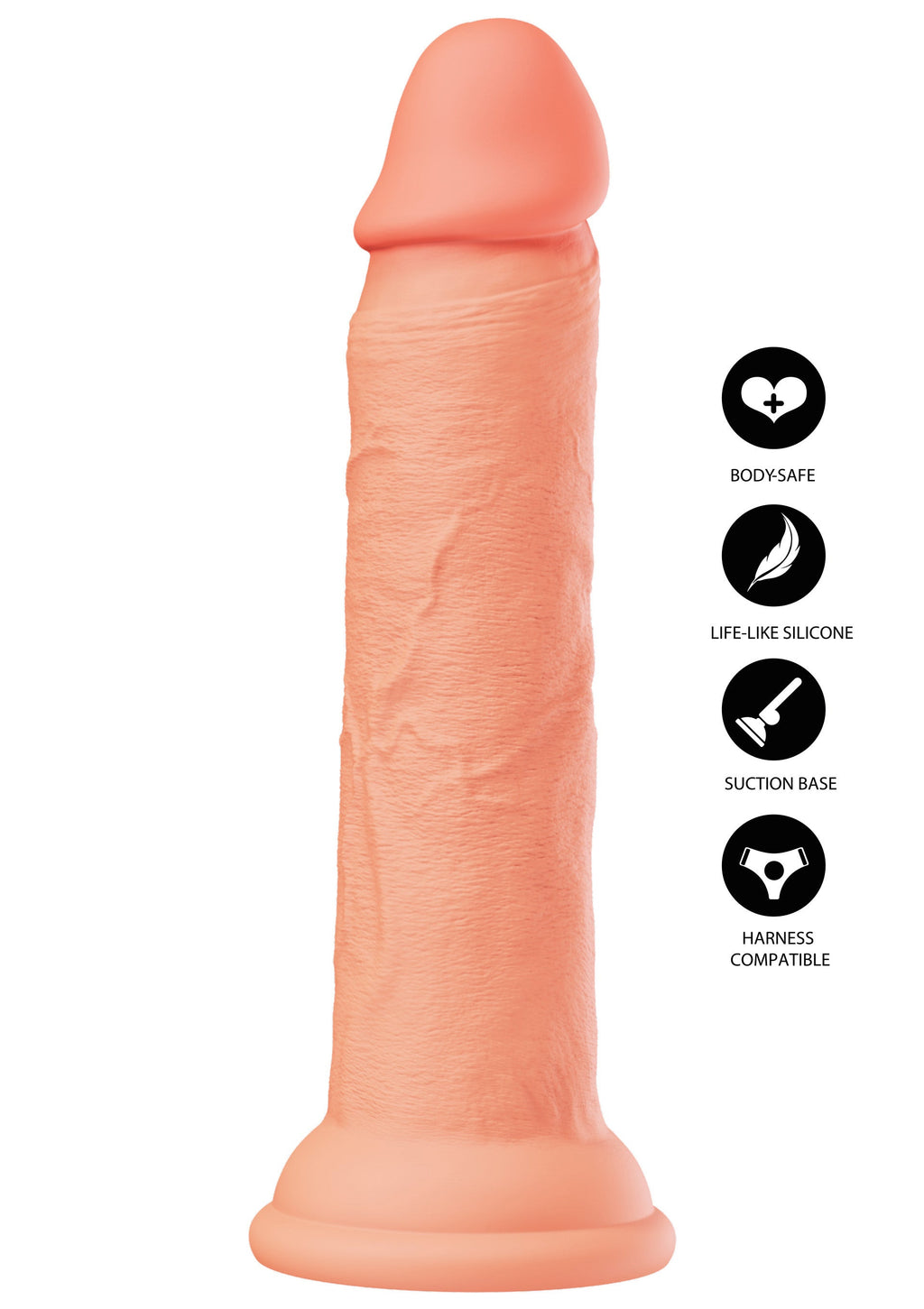 Dildo realista de silicona líquida de 19 cm