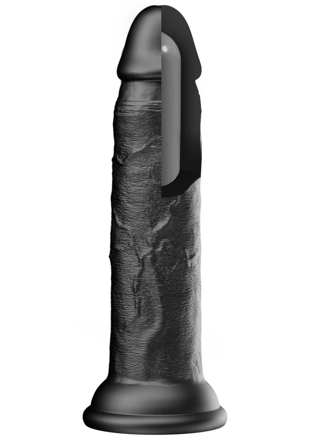 Dildo realista de silicona líquida 20,5 cm negro