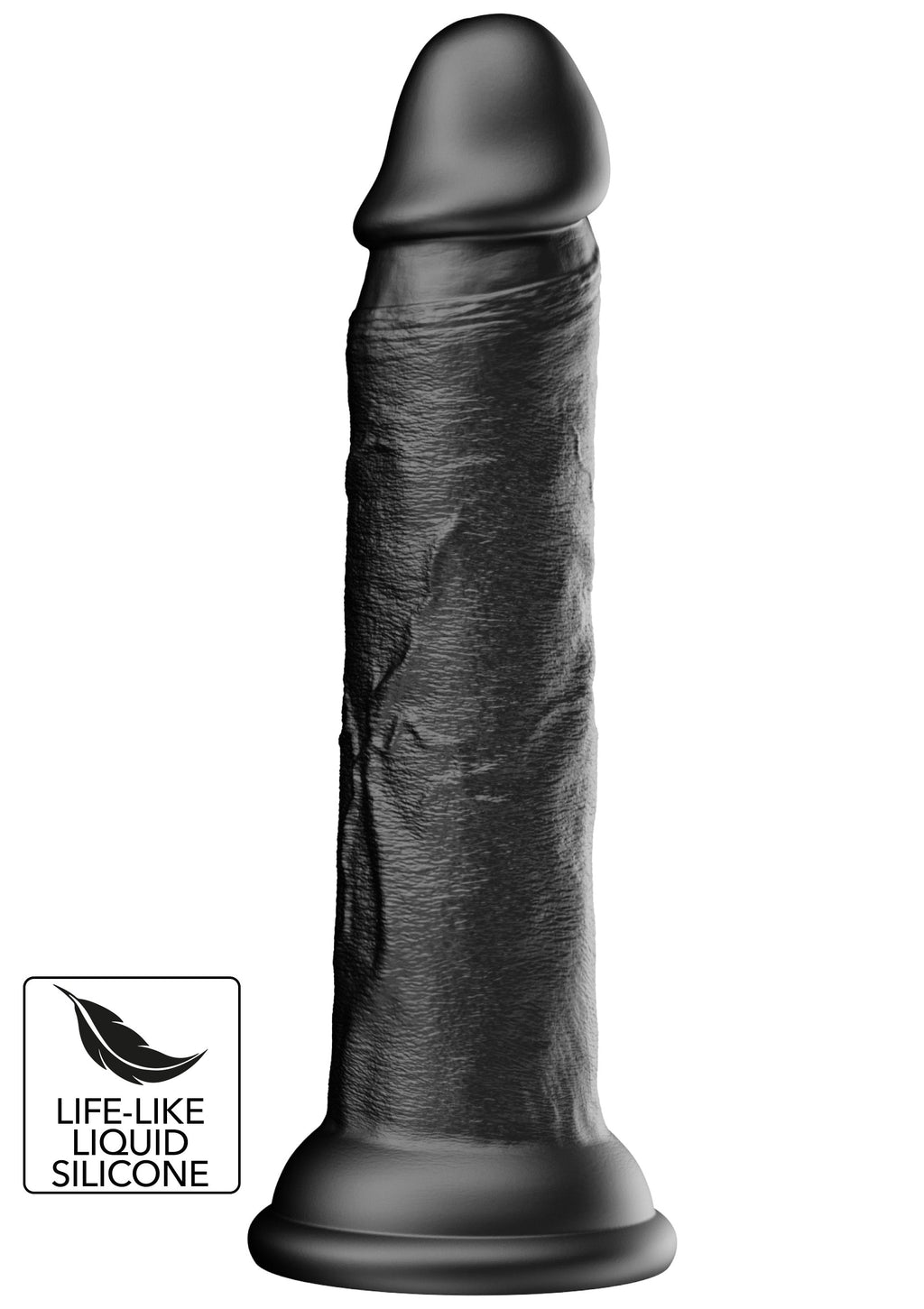 Dildo realista de silicona líquida 17 cm negro