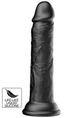 Dildo realista de silicona líquida 17 cm negro
