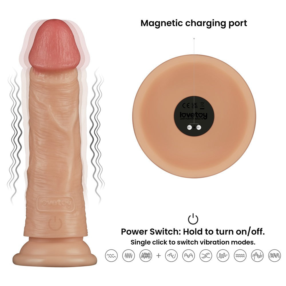 Pene vibrador Power Basics de 7''