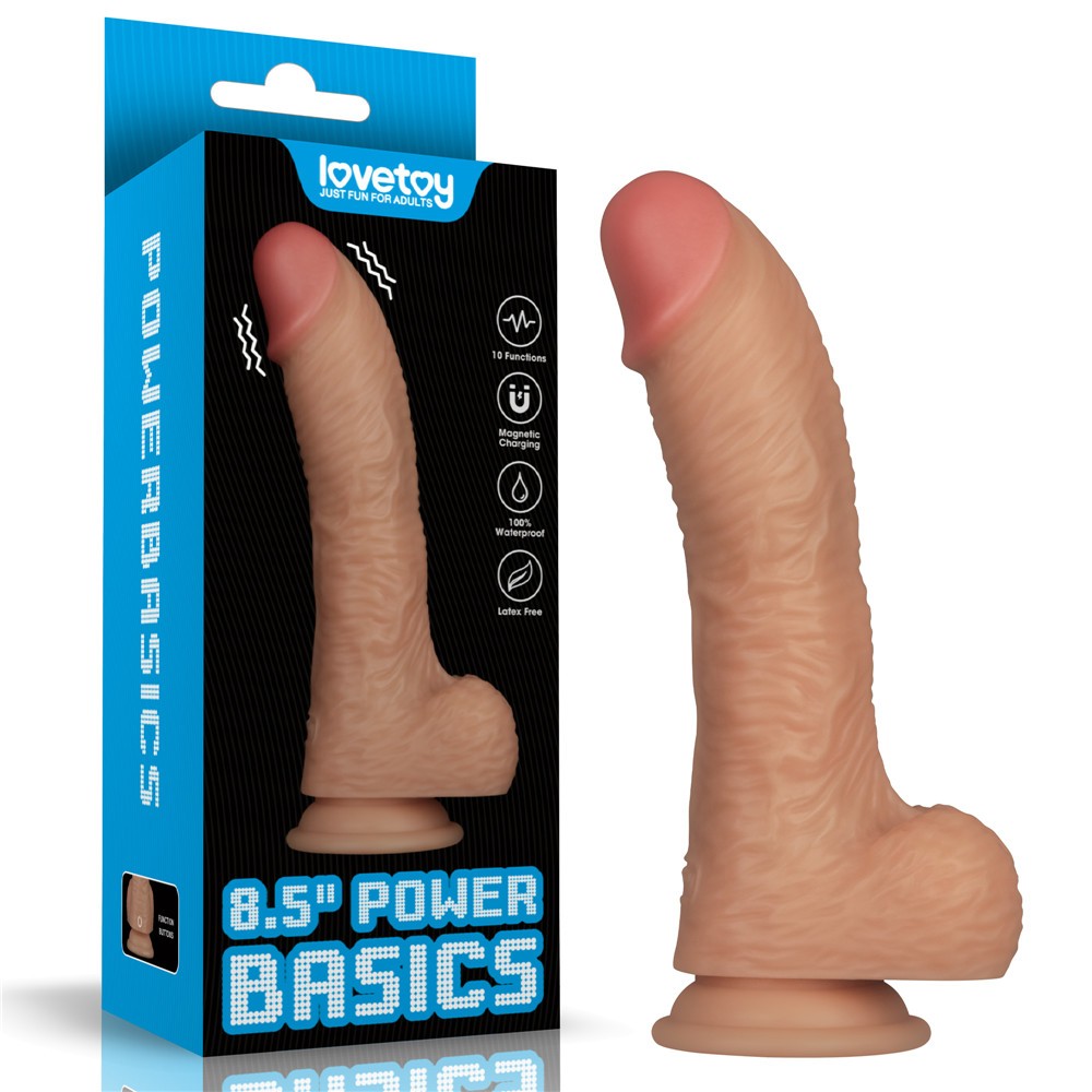 Pene vibrador Power Basics de 8,5 pulgadas