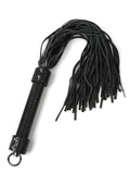 Látigo de cuero auténtico de 55 cm negro