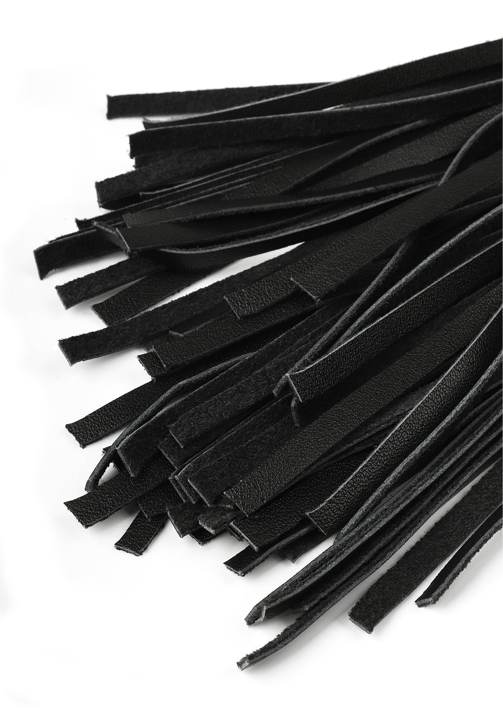 Látigo de cuero auténtico de 55 cm negro