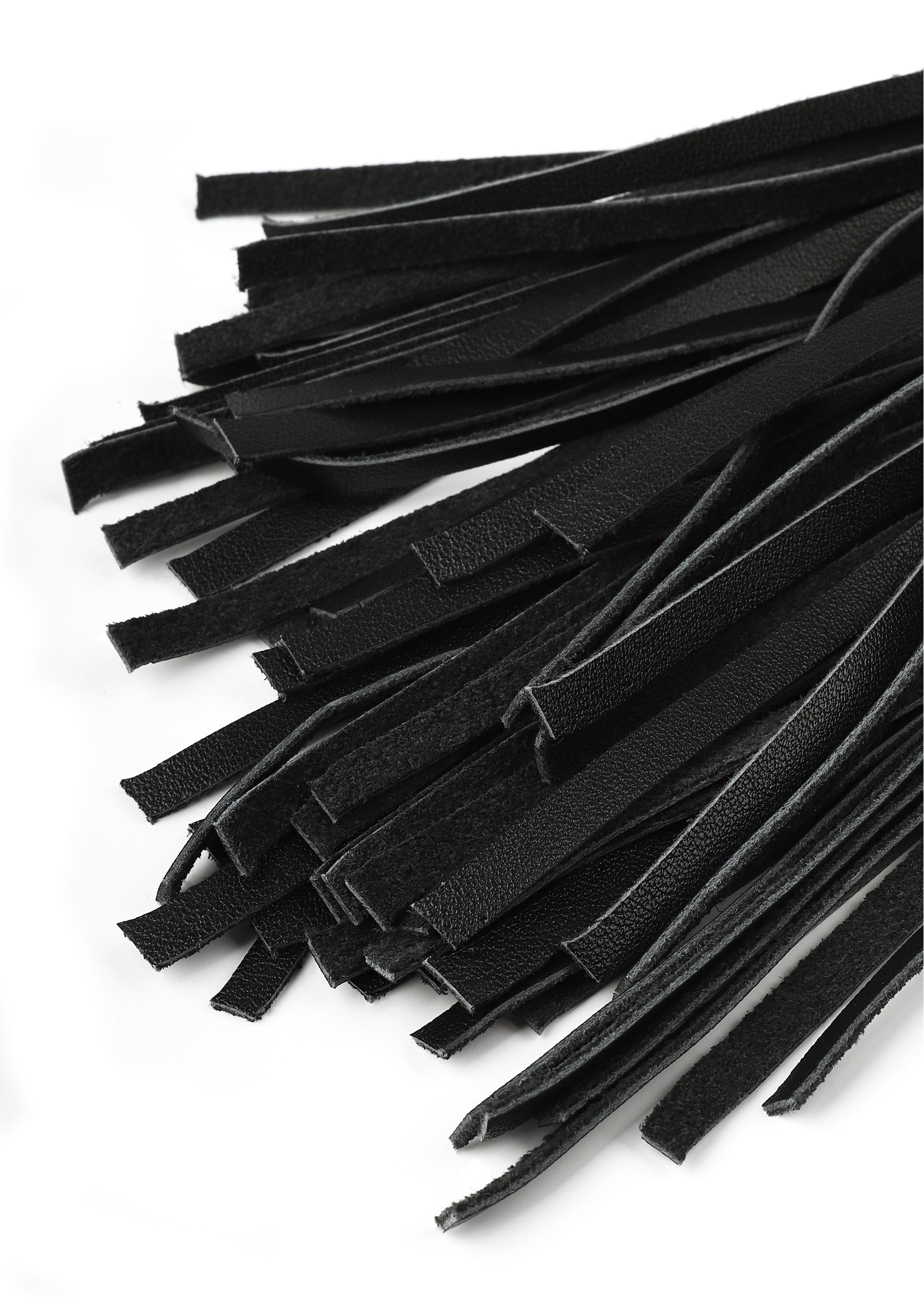 Látigo de cuero auténtico de 55 cm negro