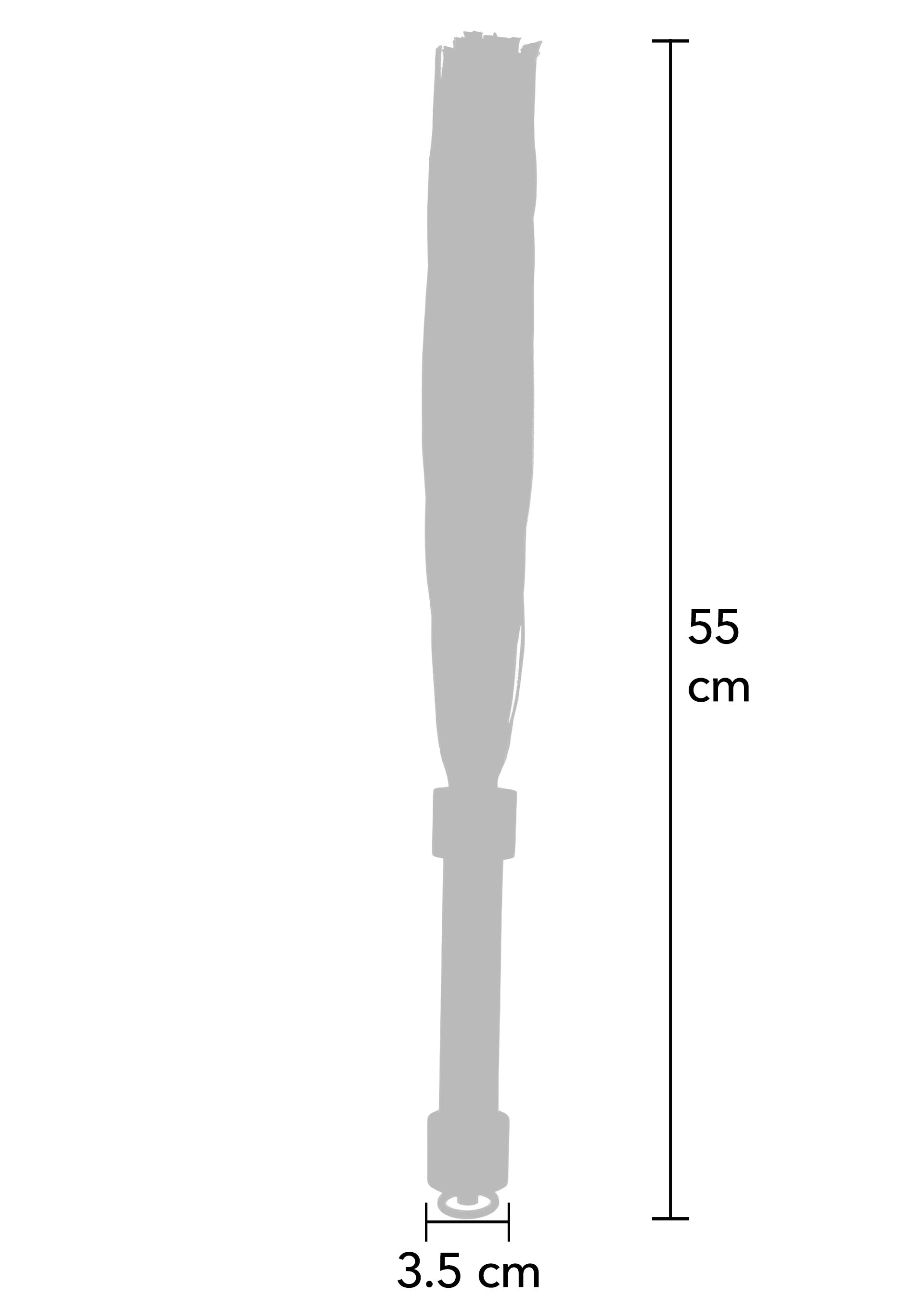 Látigo de cuero auténtico de 55 cm negro