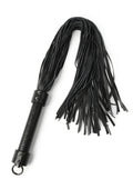 Látigo de cuero auténtico de 75 cm negro
