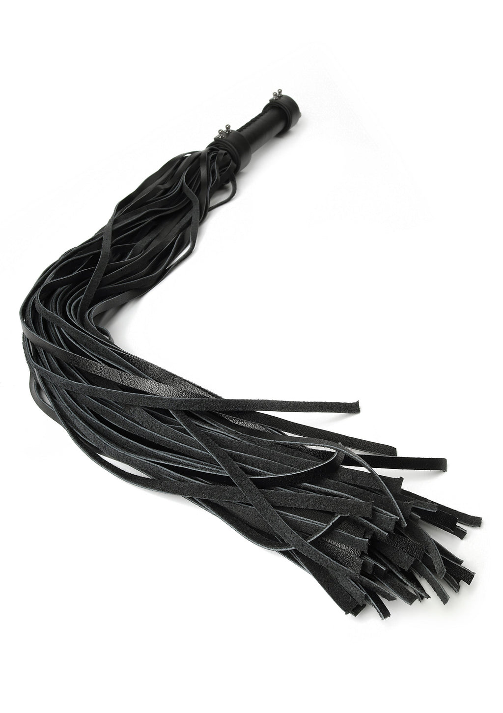 Látigo de cuero auténtico de 75 cm negro
