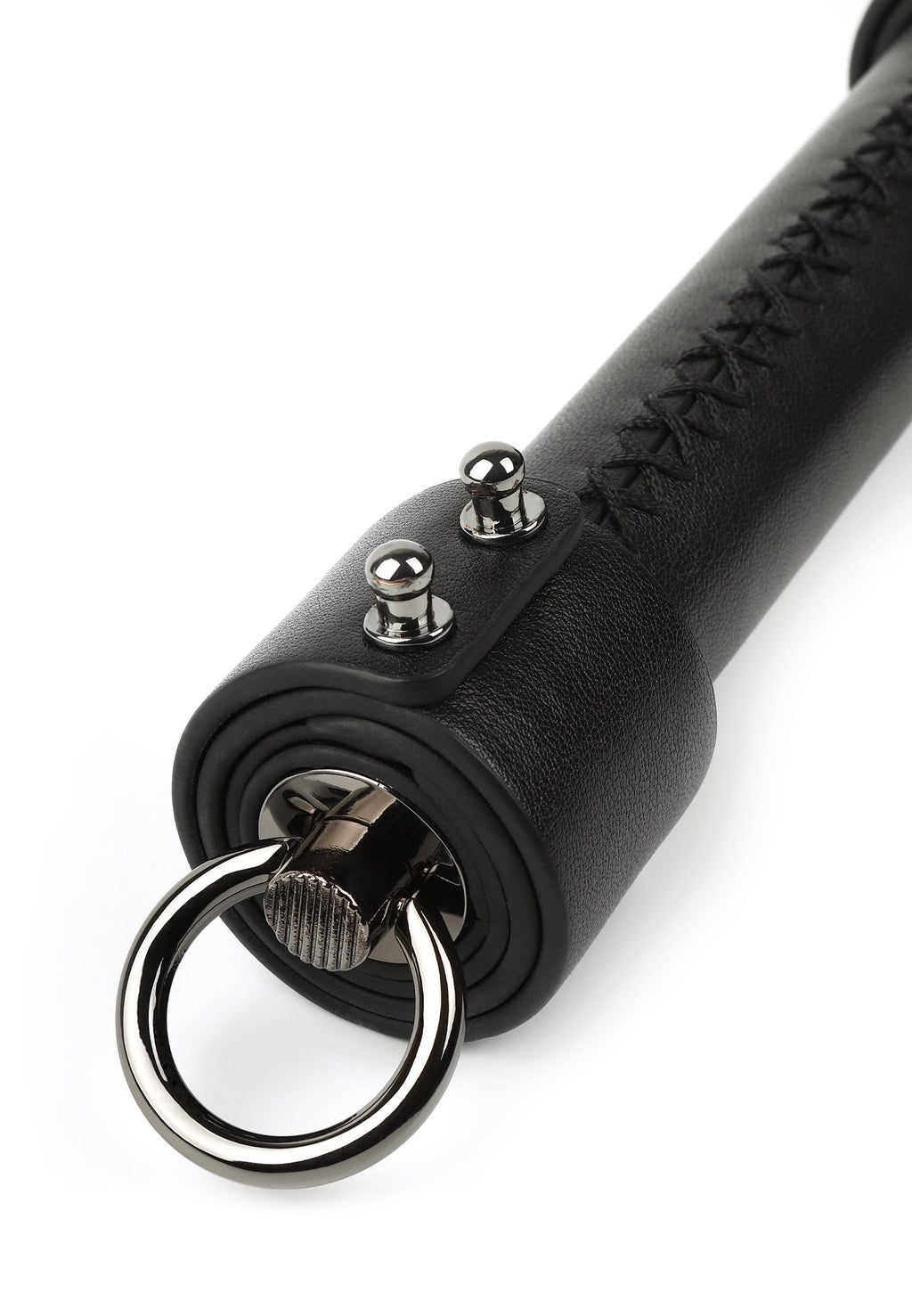 Látigo de cuero auténtico de 75 cm negro