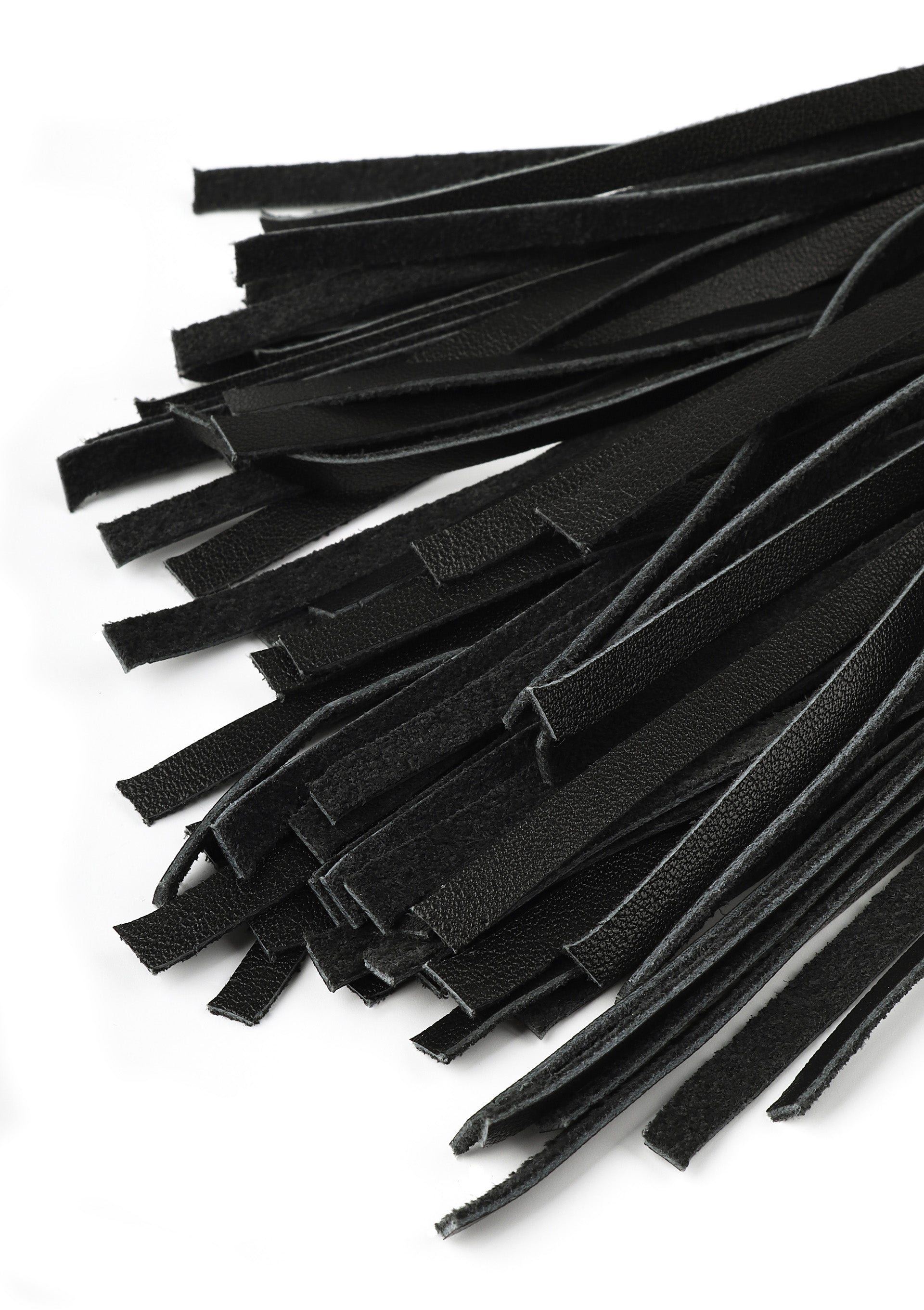 Látigo de cuero auténtico de 75 cm negro