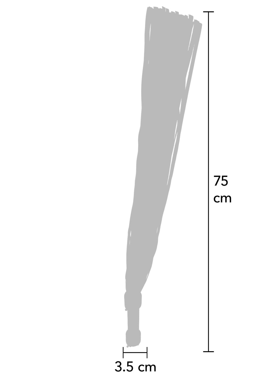 Látigo de cuero auténtico de 75 cm negro