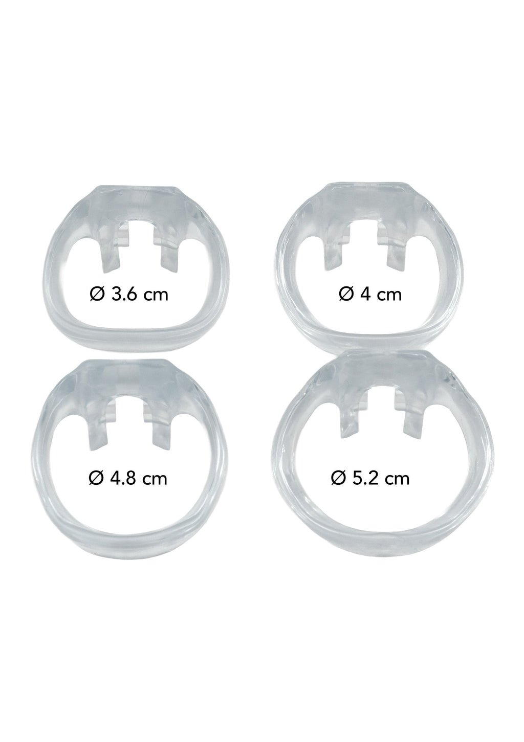 Jaula de castidad Clear Control larga y transparente