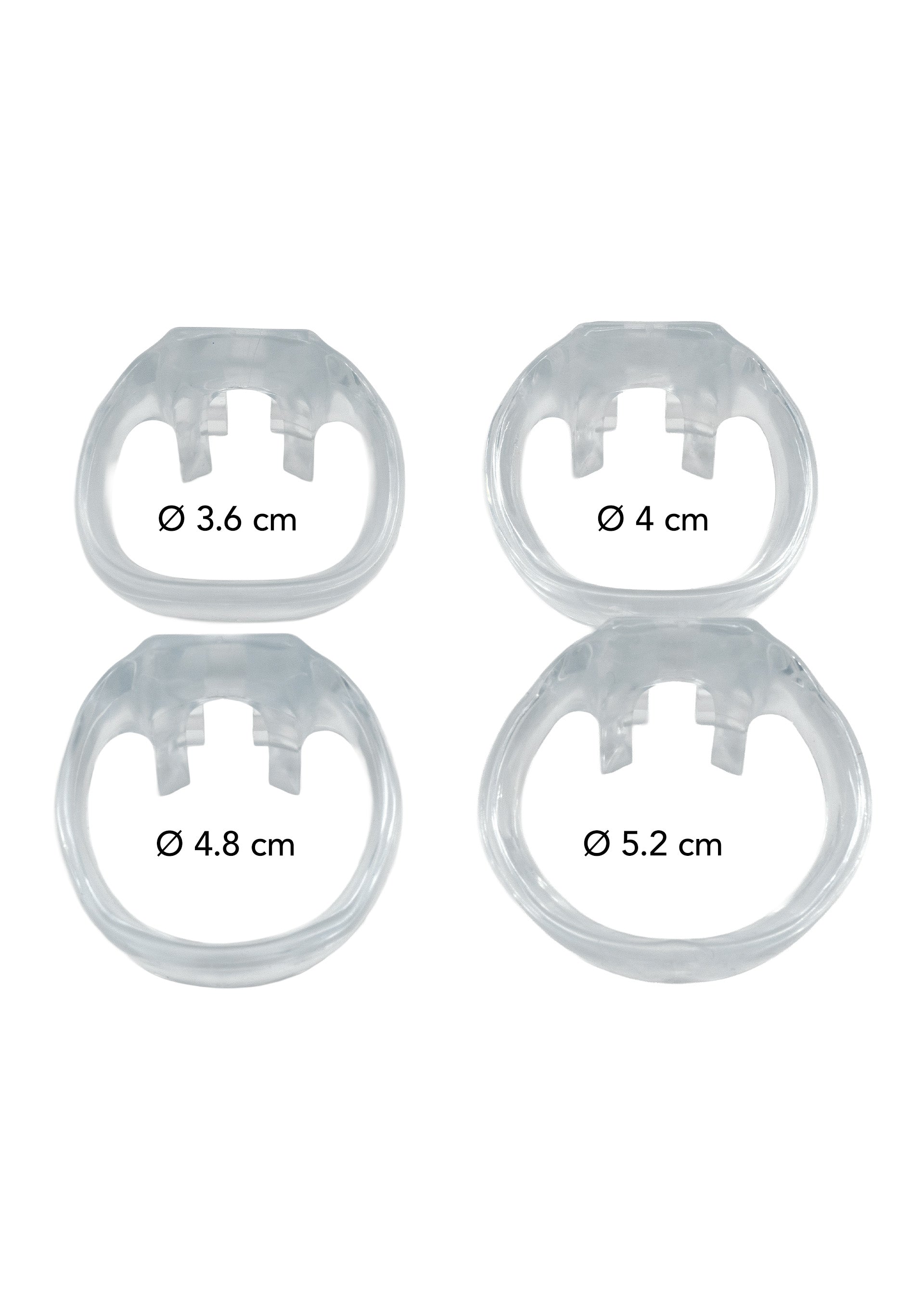Jaula de castidad Clear Control larga y transparente