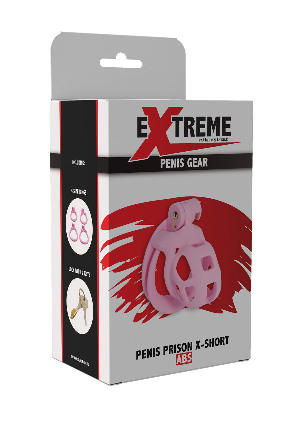Jaula para pene y pene rosa extra-corto