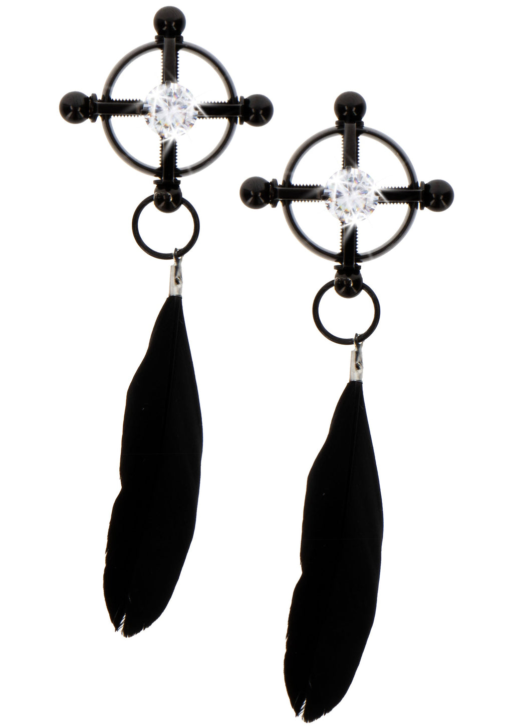Pinzas de terciopelo negro