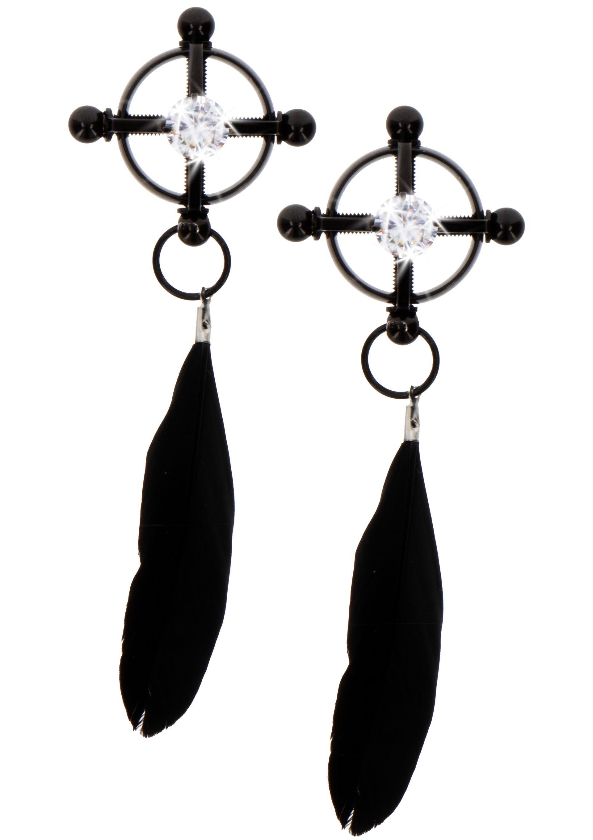 Pinzas de terciopelo negro