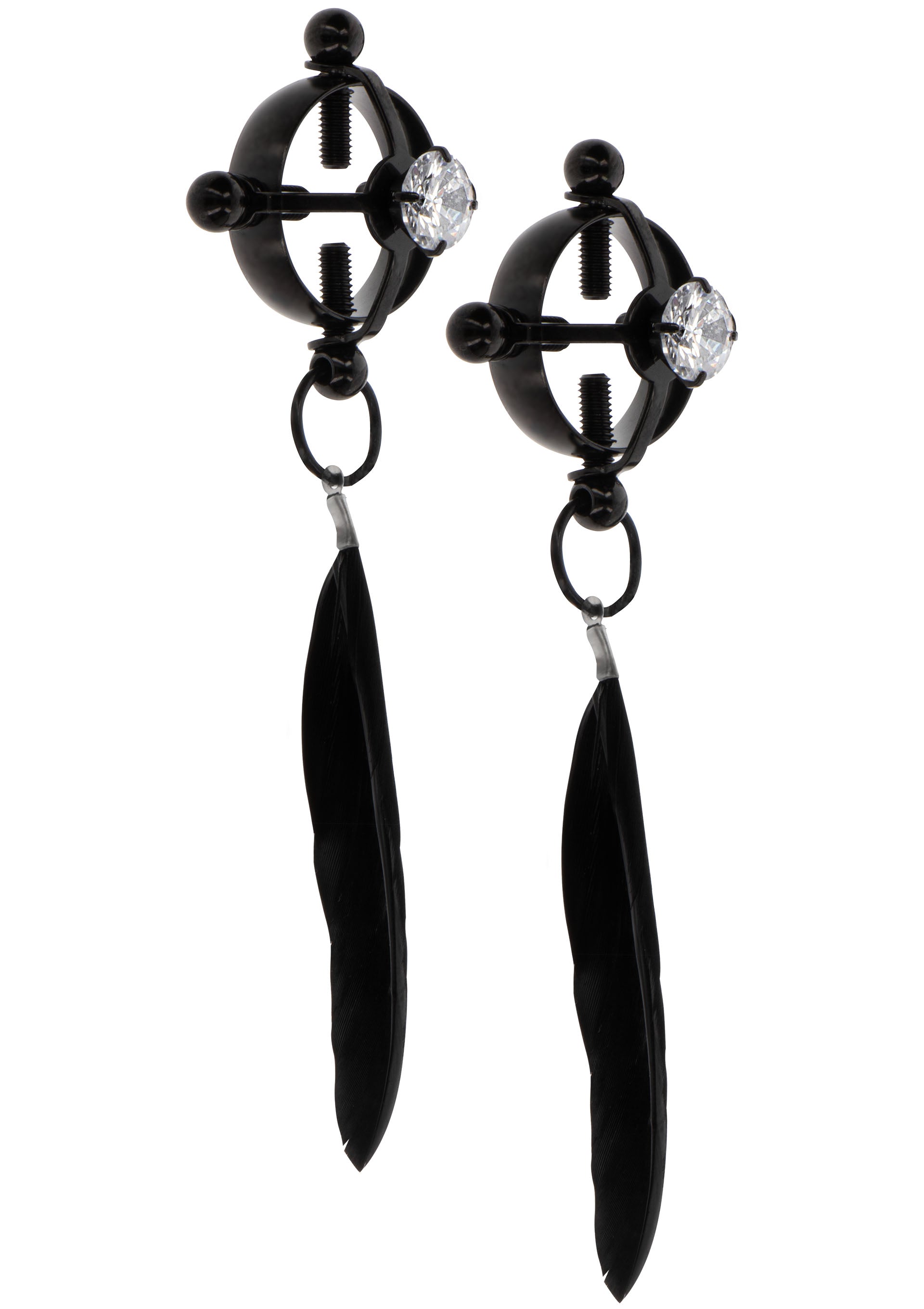 Pinzas de terciopelo negro