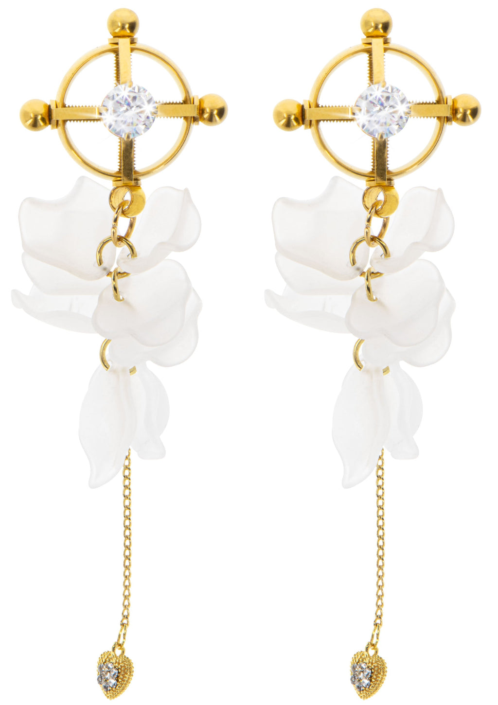 Pinzas para seducción floral oro