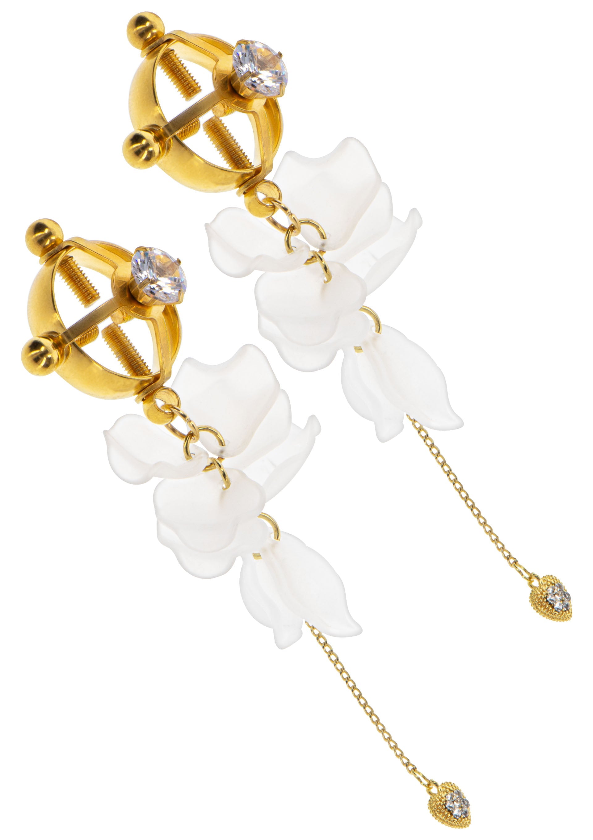 Pinzas para seducción floral oro