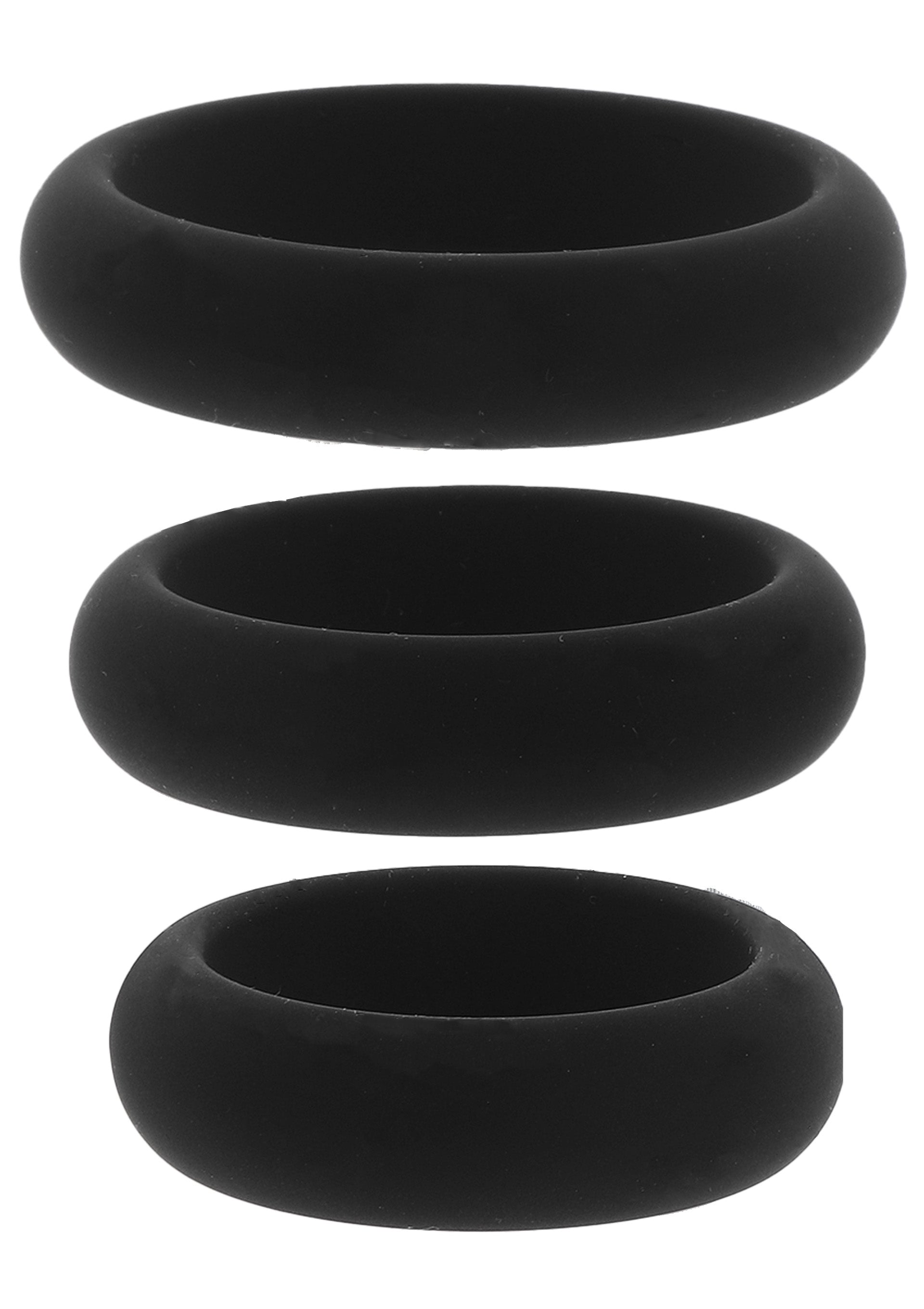 Stamina Premium C-Rings Juego de 3 piezas negro