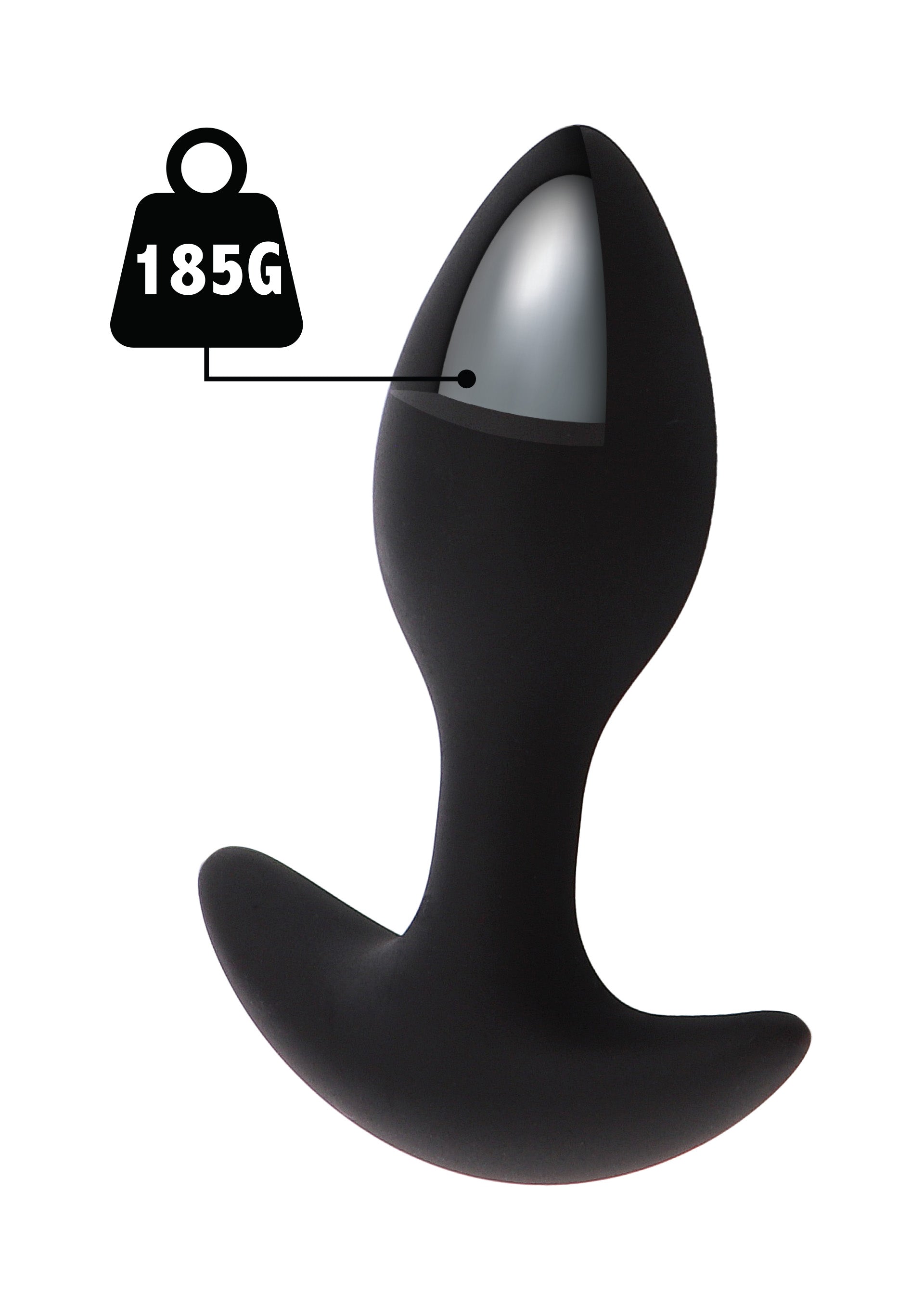 Plug anal ponderado 185g negro