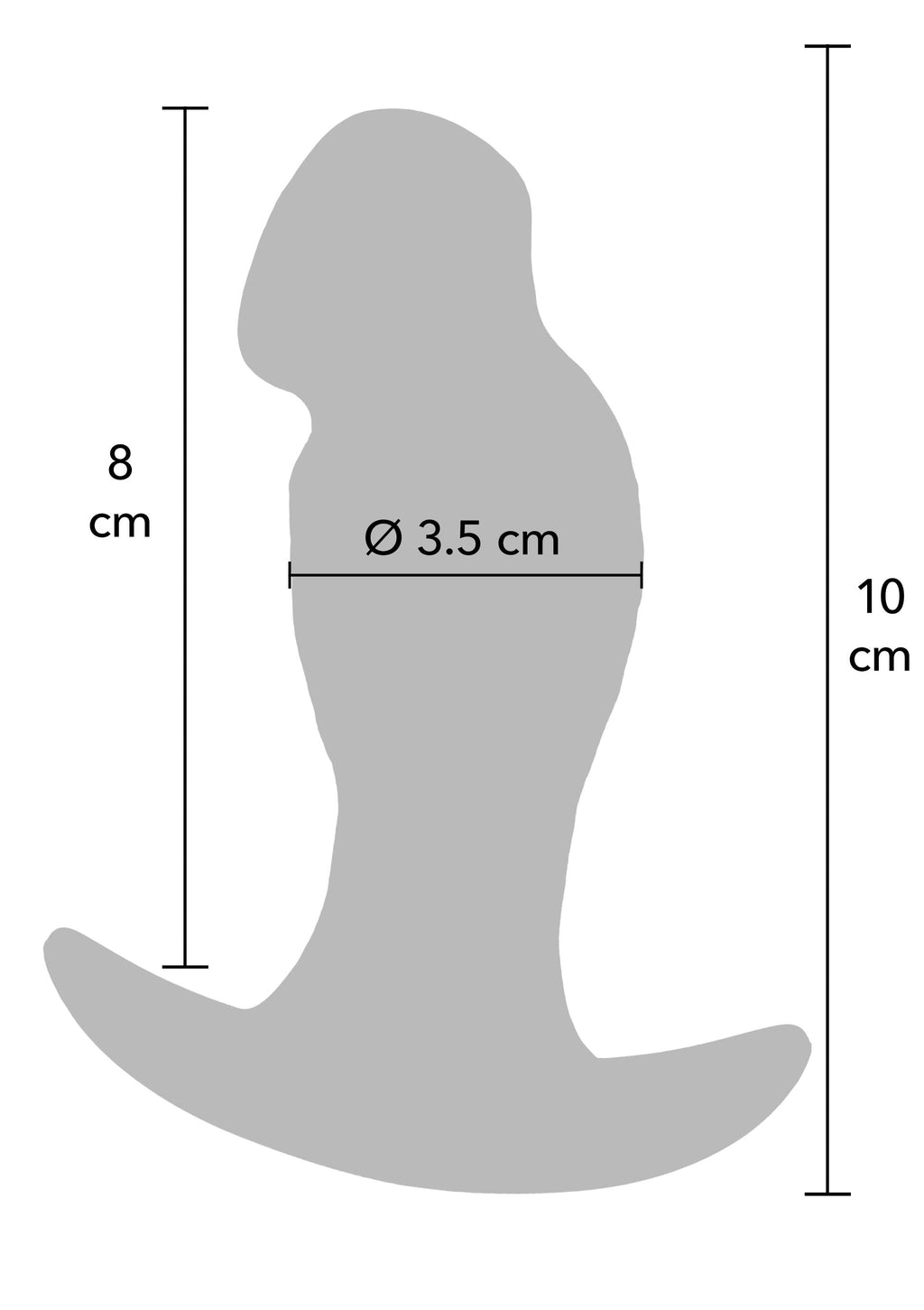 Buttplug realista de silicona líquida de 10 cm color piel