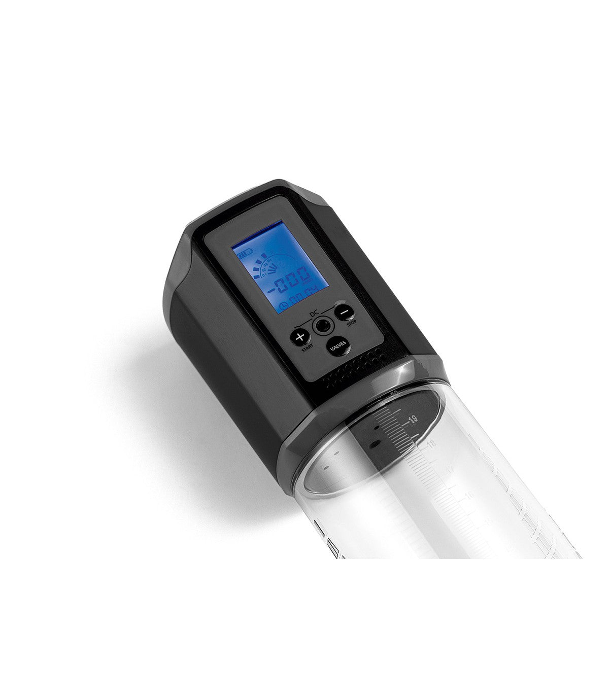 BOMBA AUTOMÁTICA PARA EL PENE CON VISUALIZADOR USB NEGRO